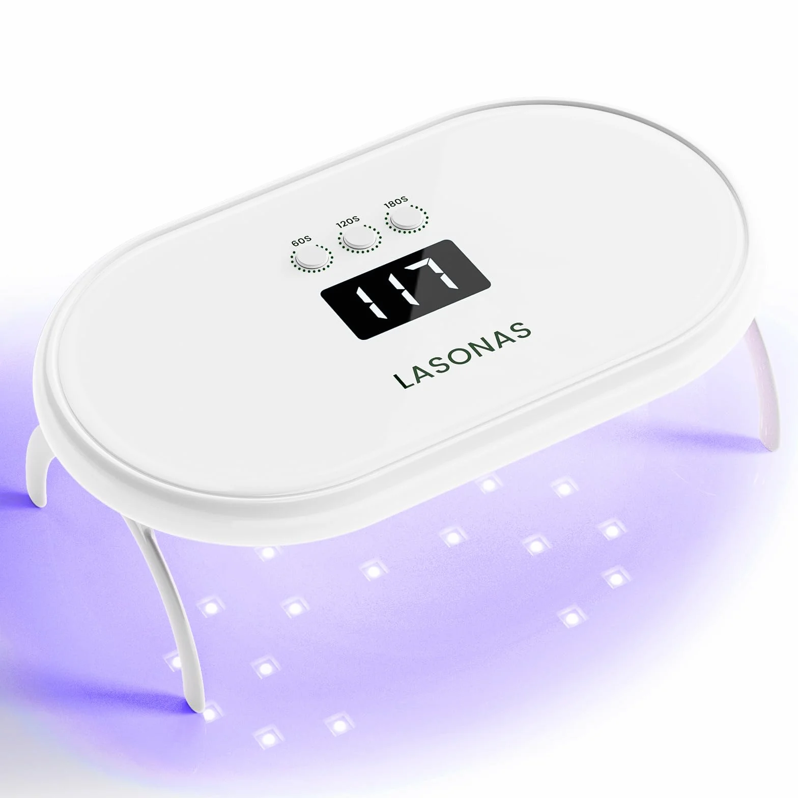 LASONAS Lampada UV LED per unghie per smalto gel 24 W Luce UV 3 Impostazioni timer asciugatura rapida polimerizzazione mini lampada portatile per adesivi e strisce gel salone di cura delle unghie per