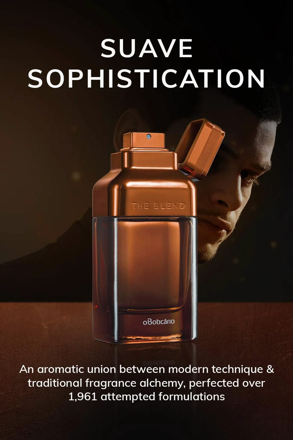 NATIVA SPA O BOTICÁRIO The Blend Eau de Parfum di O Boticario, profumi a lunga durata da uomo, fragranza legnosa e speziata di alta qualità (100,5 ml)