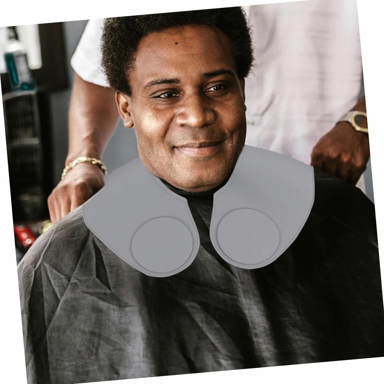 CALLARON Per Taglio Capelli in Silicone Collare Per Spalle Per Parrucchiere Per Protezione Da Salone Per Tinture e Acconciature Casa