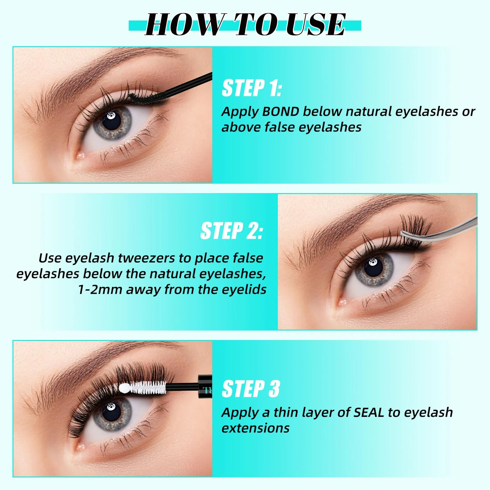 Lash Bond and Seal, colla per extension per ciglia impermeabile 10 ml 2 in 1