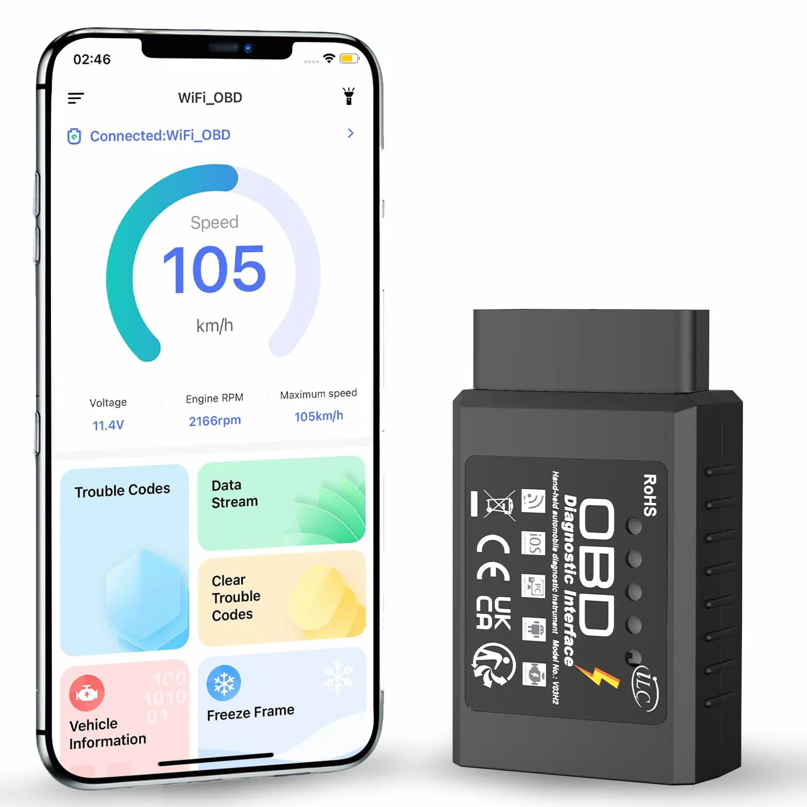 iLC OBD2 Wireless Auto Code Scanner WiFi per iOS Android Windows 3000 Codici