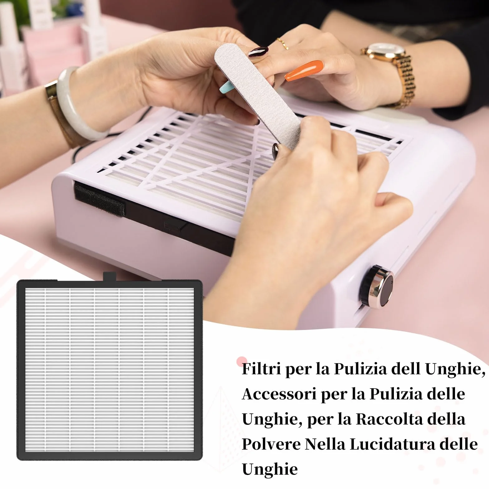 AISEELY Nail Cleaner, Nail Cleaner, Aspirapolvere, Nail Improvement Machine Accessori