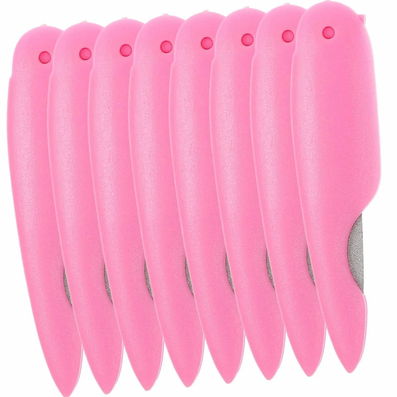 Healvian Set 8 Pezzi Lime per Unghie Portatile in Abs e Metallo Design Elegante per Uso Domestico e Salone, Strumenti per Modellare e Lucidare le Unghie