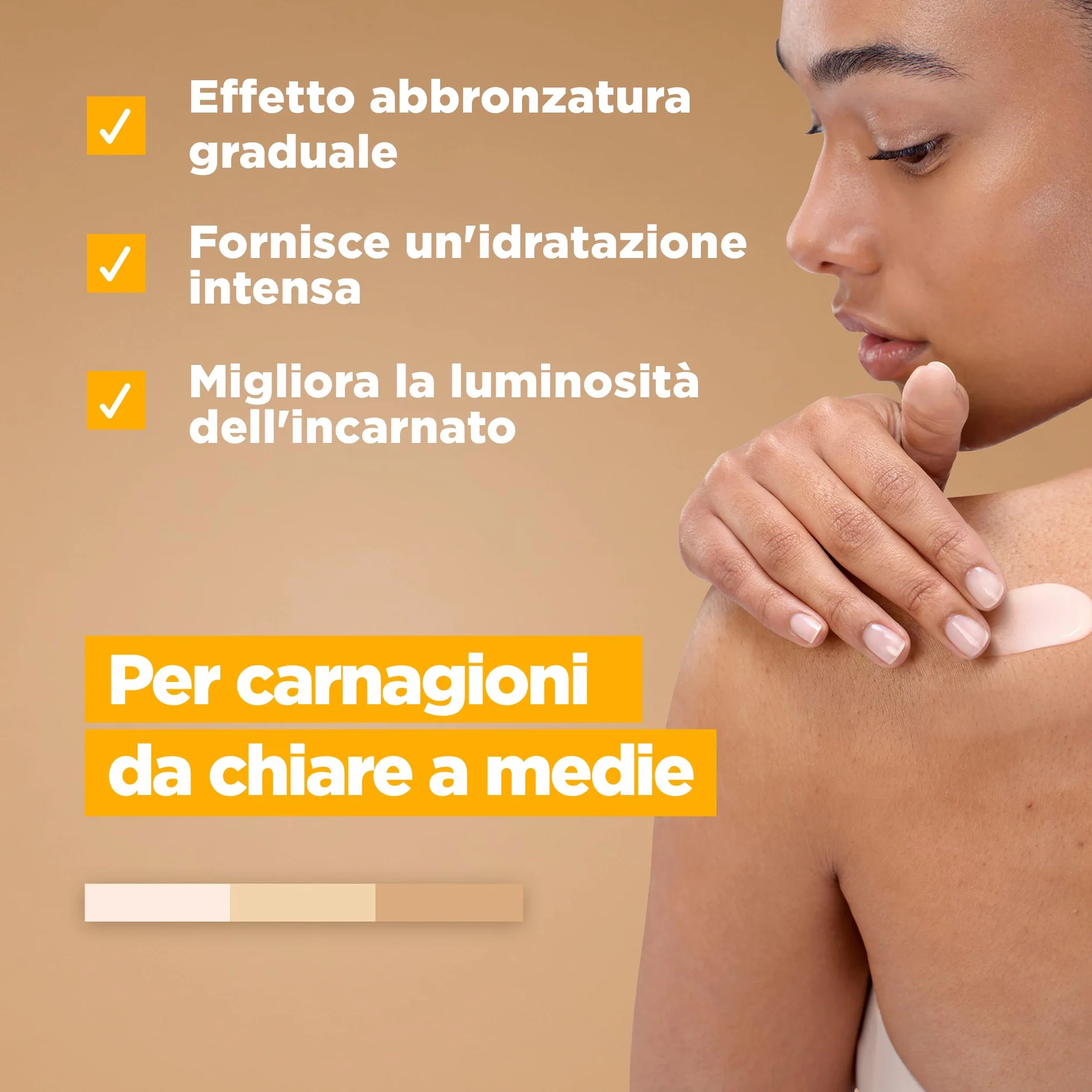 Mixa Lozione Abbronzante Viso Corpo 250 ml Carnagioni Chiare Medie Abbronzatura Progressiva Naturale DHA Vegetale Glicerina