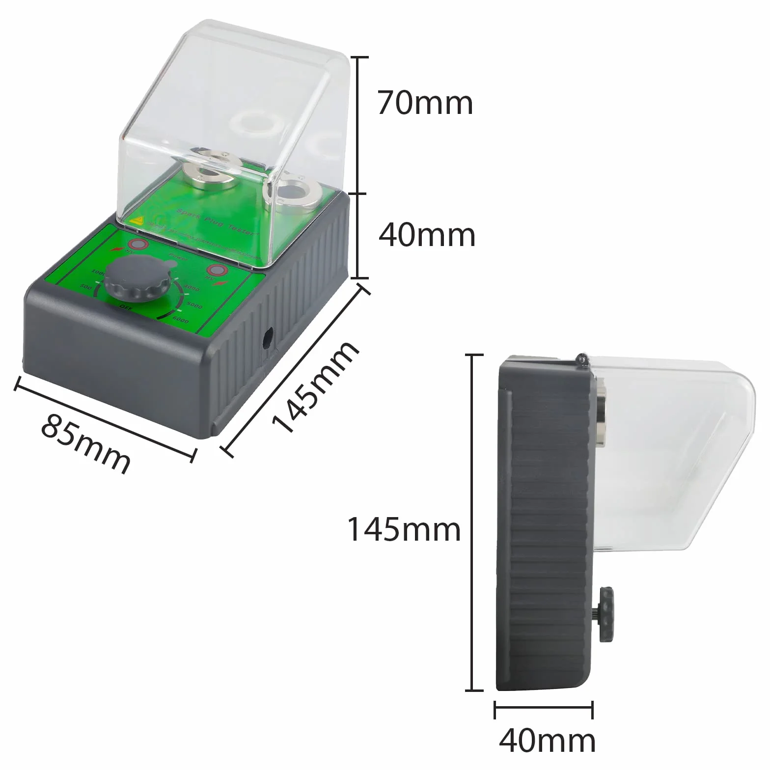 Tester per Candele Auto 220V 12V Analizzatore di Candele con Presa a Doppio Foro Regolabile