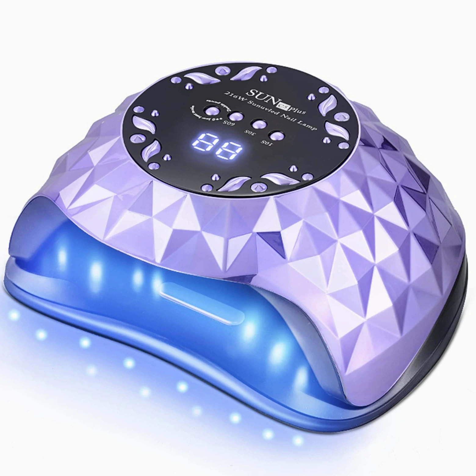 ZYC Lampada a LED 216W Lampada per Unghie per Unghie per Tutte Le ceramiche in Gel Polish Fast Curing con 4 Timer Grande Spazio Spazio Sensore Automatico Unghie