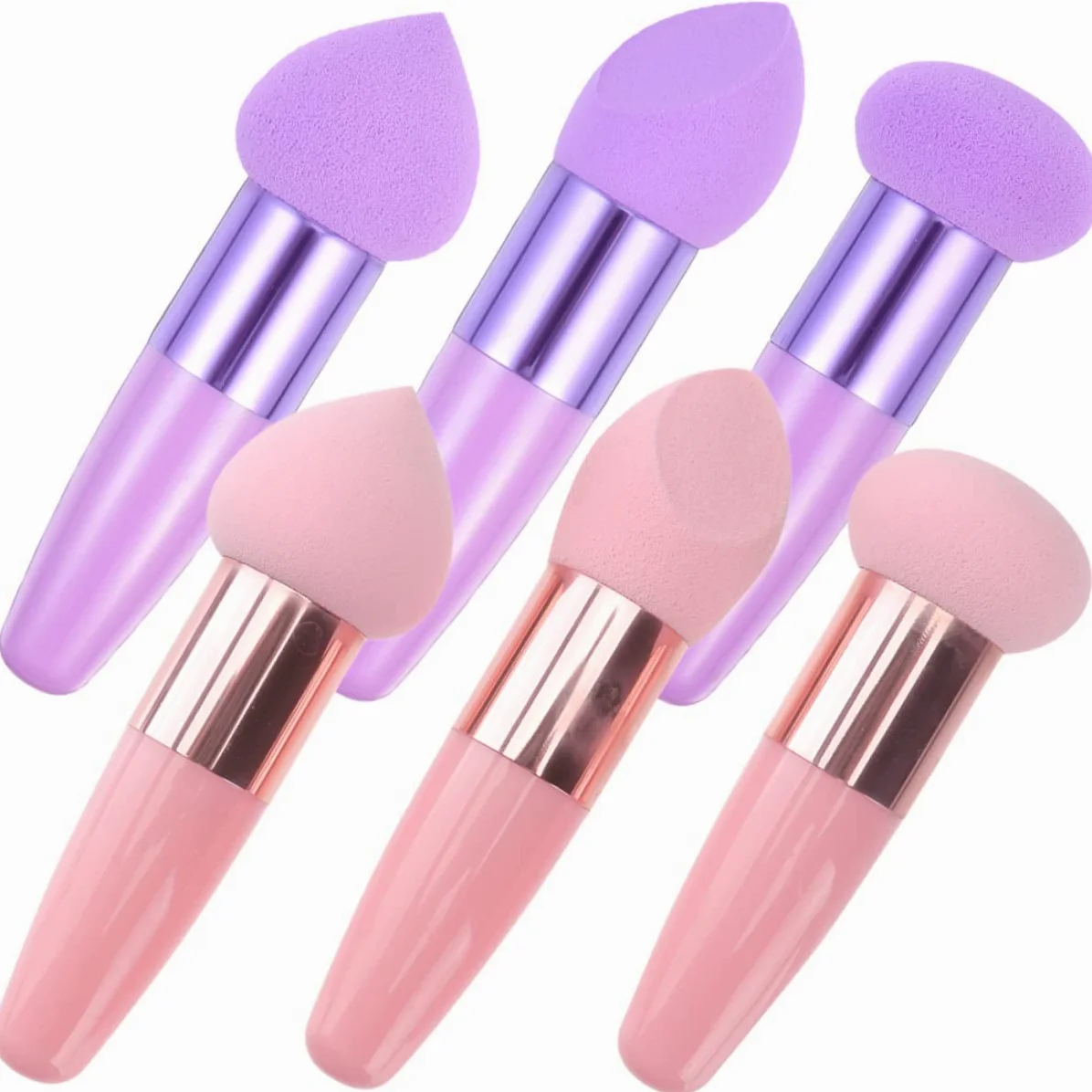 minkissy 30pezzi Spugnette Per Fondotinta e Pennelli Per Make-up Multifunzionali Strumenti Cosmetici Per Applicazione Facile e Precisa Per Casa e Salone Di Bellezza