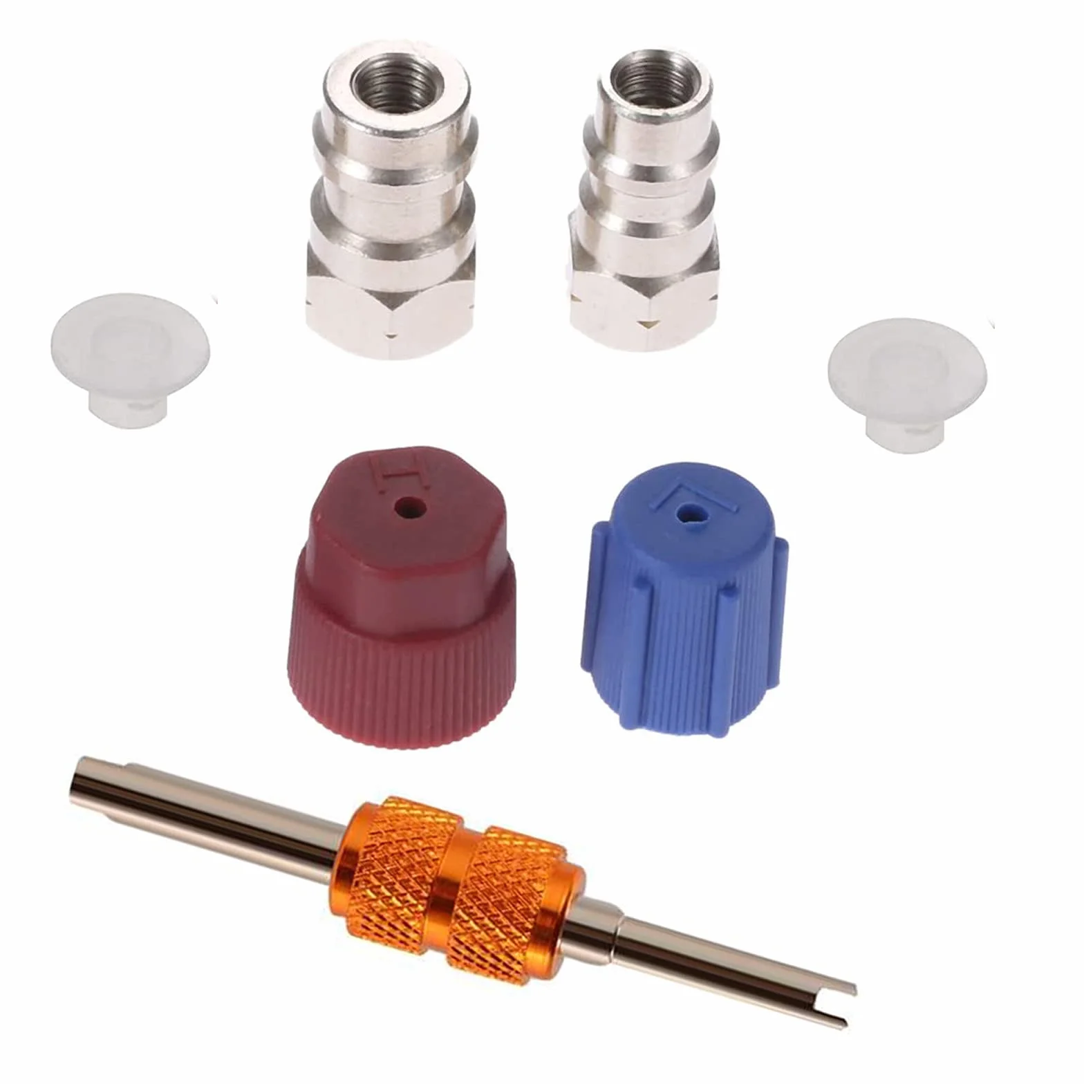 Kit adattatori conversione aria condizionata auto A/C R-12 a R-134a alta e bassa pressione