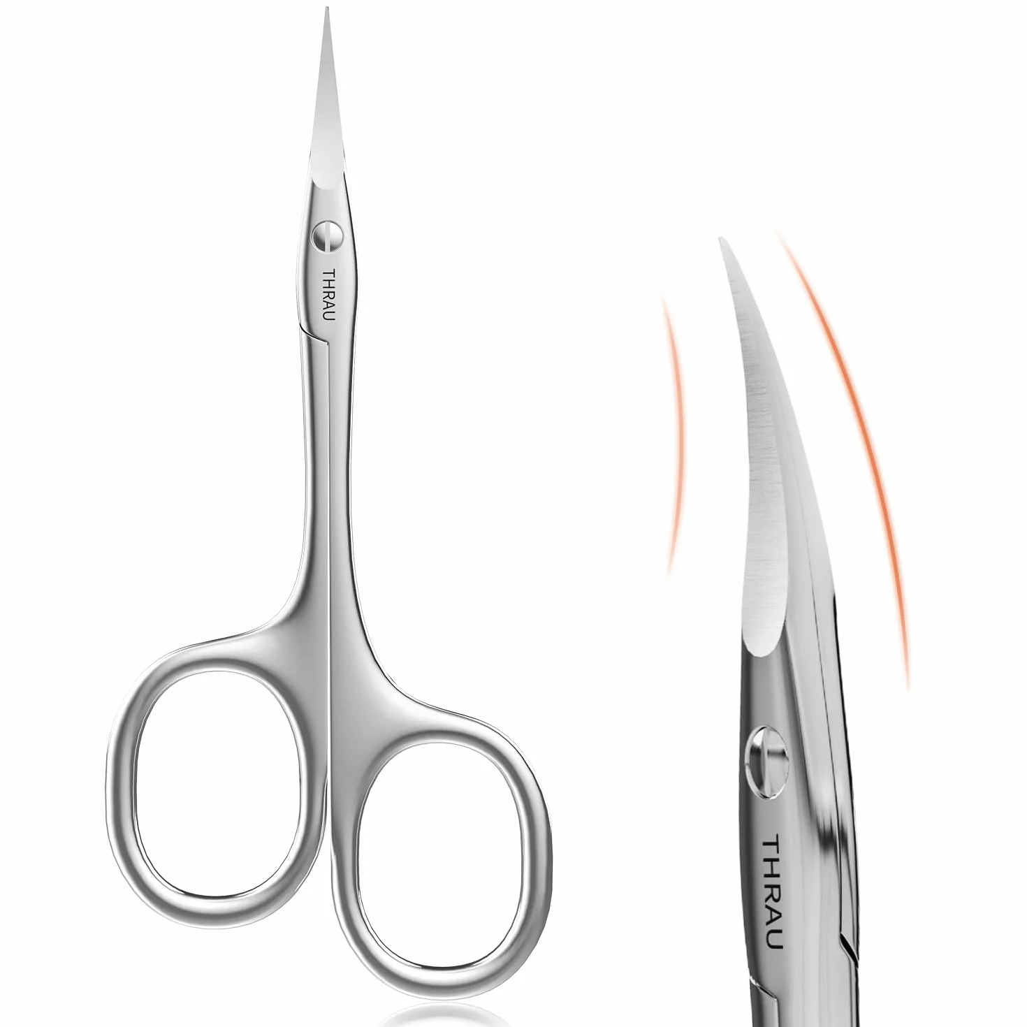 Forbici per Cuticole Acciaio Inox Chirurgico Punta Ricurva Affilata Manicure