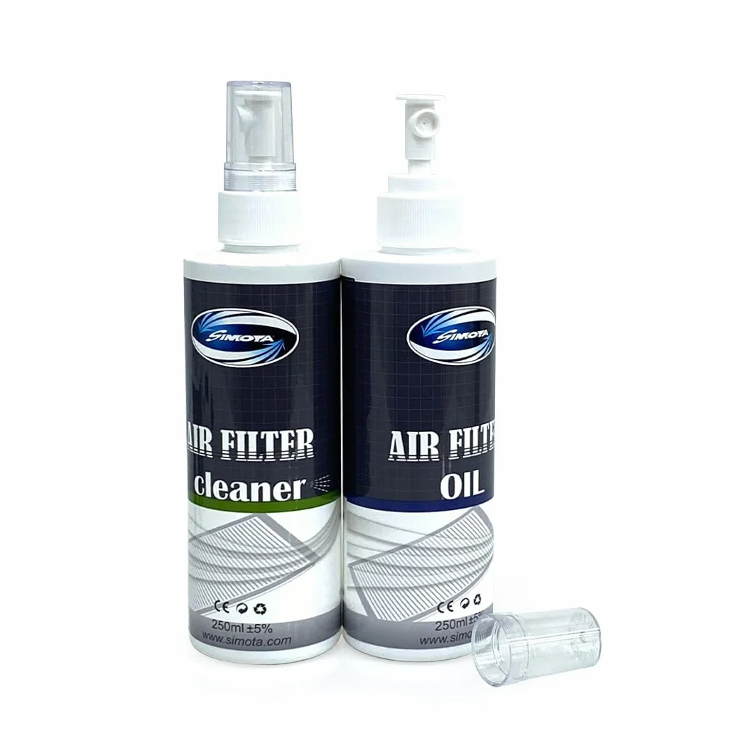 Kit detergente e olio per filtro dell'aria 250 ml cura auto