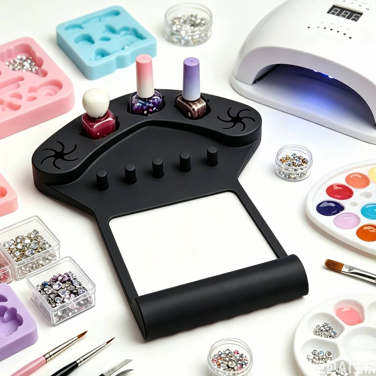 Tappetino in silicone per le unghie Cuscinetto antiscivolo da manicure | Poggiamano e supporto in silicone per manicure Per donne principianti, pittura unghie, saloni, feste e vacanze