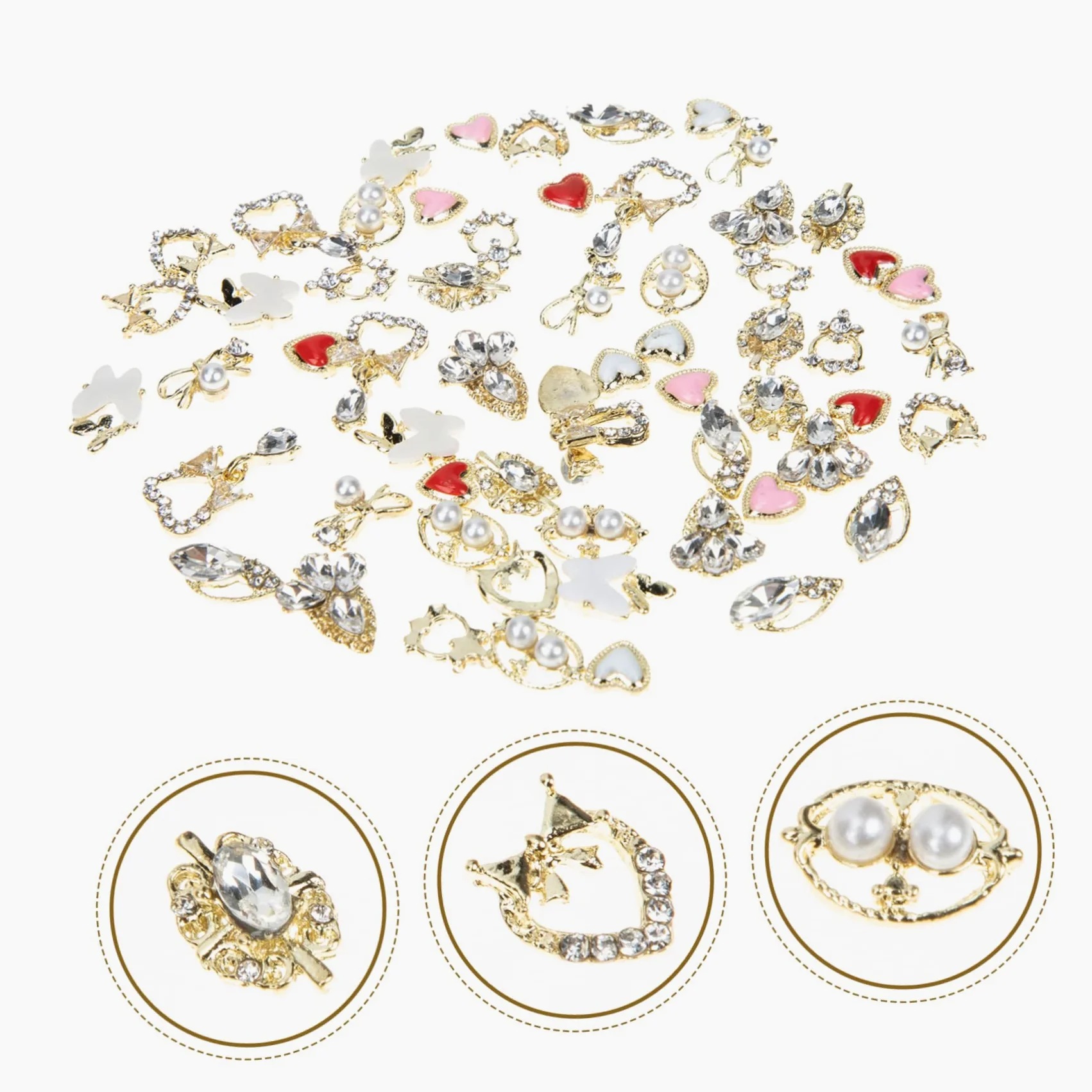 VICASKY 3 Set Decorazioni Unghie Kawaii Charms Per Manicure Te Accessori Leggeri E Durevoli Per Design Unghie Raffinati 60 Pezzi*3
