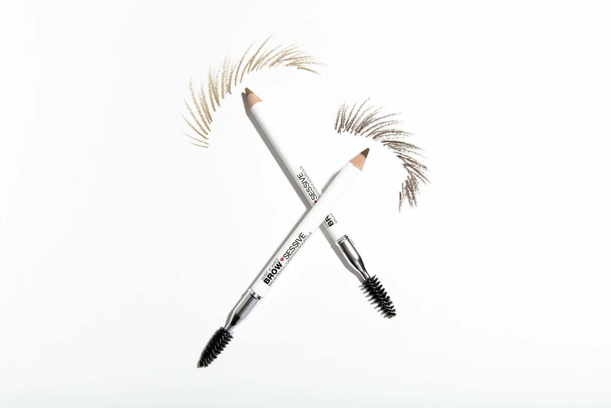Wet n Wild, Matita Brow-Sessive, Matita a Doppia Punta con Pettinino per Sopracciglia Sottili e Spesse, Formula Naturale, Definizione del Colore Progressiva, Castano Scuro