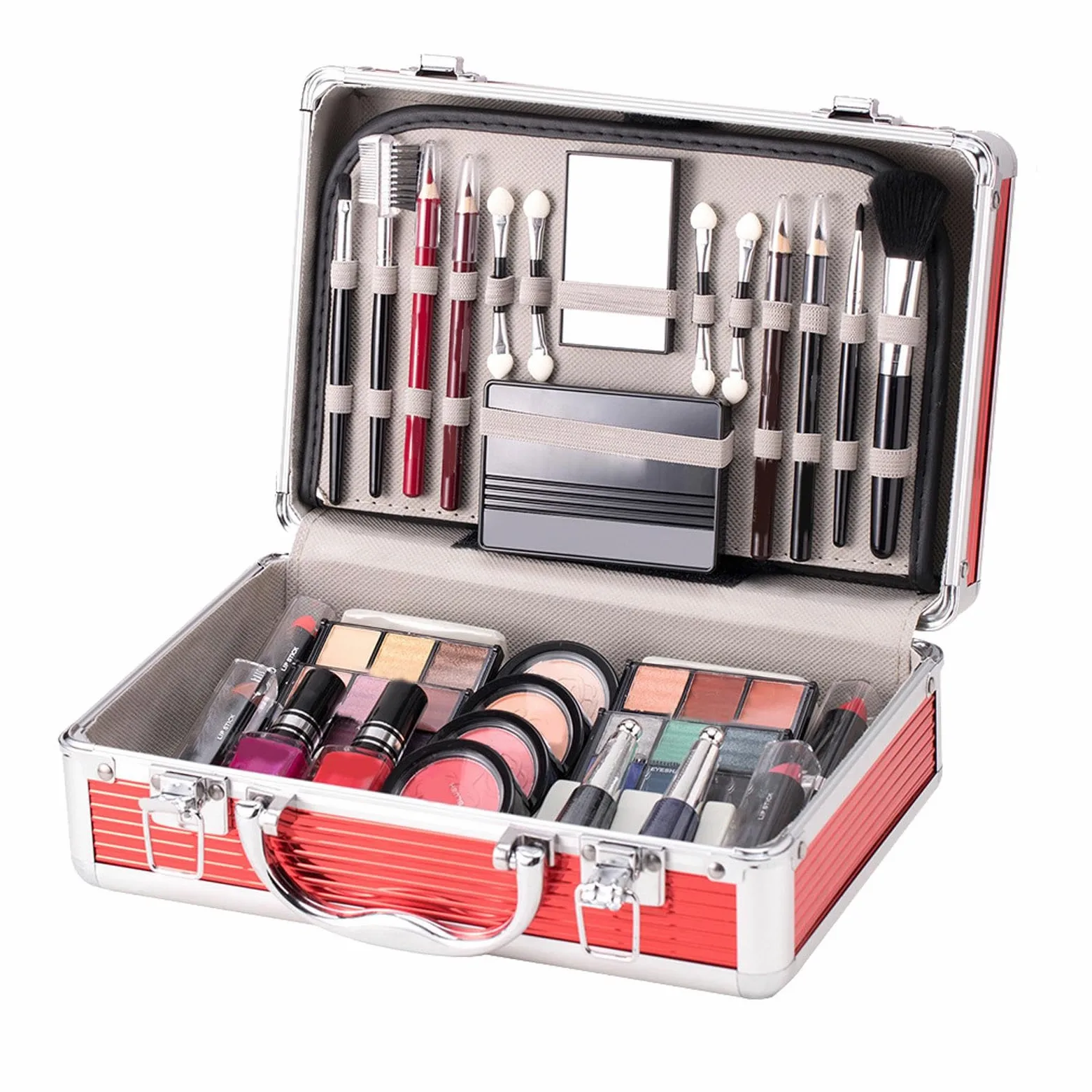 Kit Trucco Principianti Multifunzionale Kit Trucco Astuccio Kit Trucco con | Smalto Smalto Completo Viso Trucco Set Multifunzionale Kit di Trucco Con Astuccio Ideale per Adolescenti e Trucco Neofiti