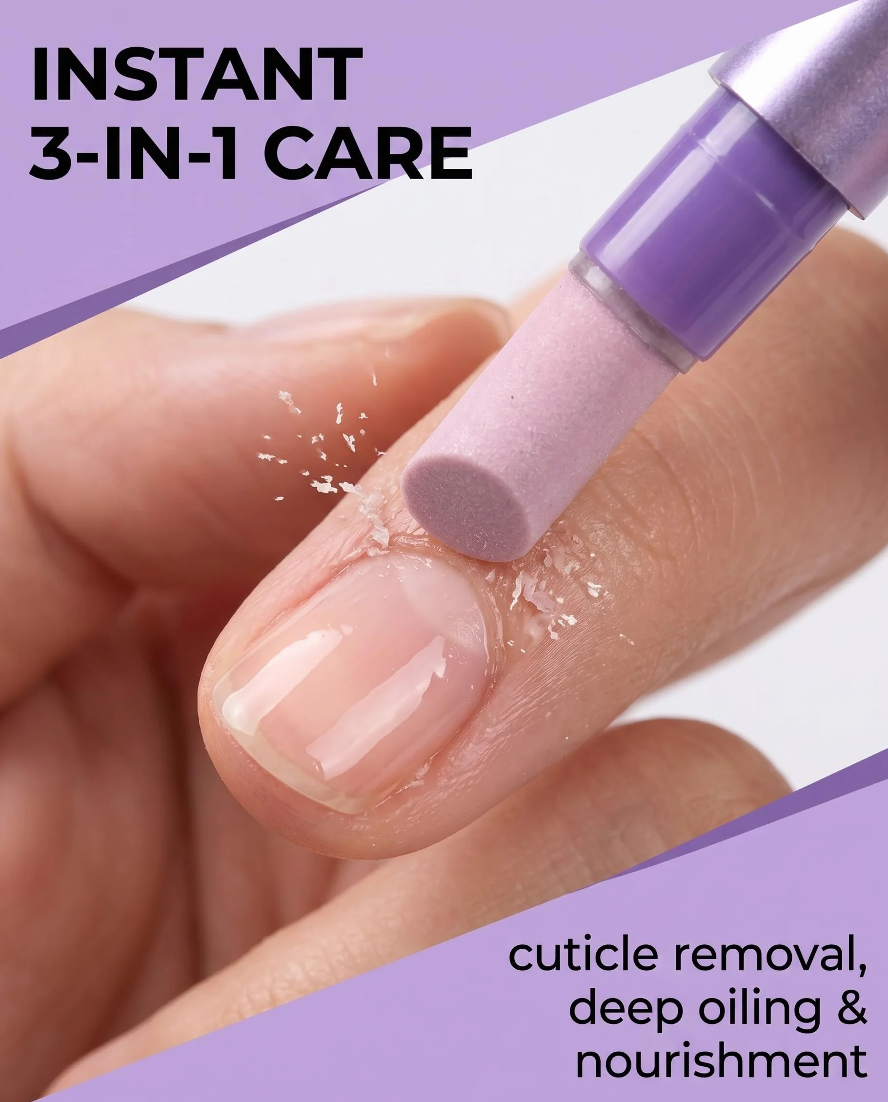 2 pezzi Penna per la cura delle unghie, penna per olio per unghie 3 in 1, penna per olio per la cura delle cuticole, penna per rimuovere cuticole per riparare unghie screpolate e secche