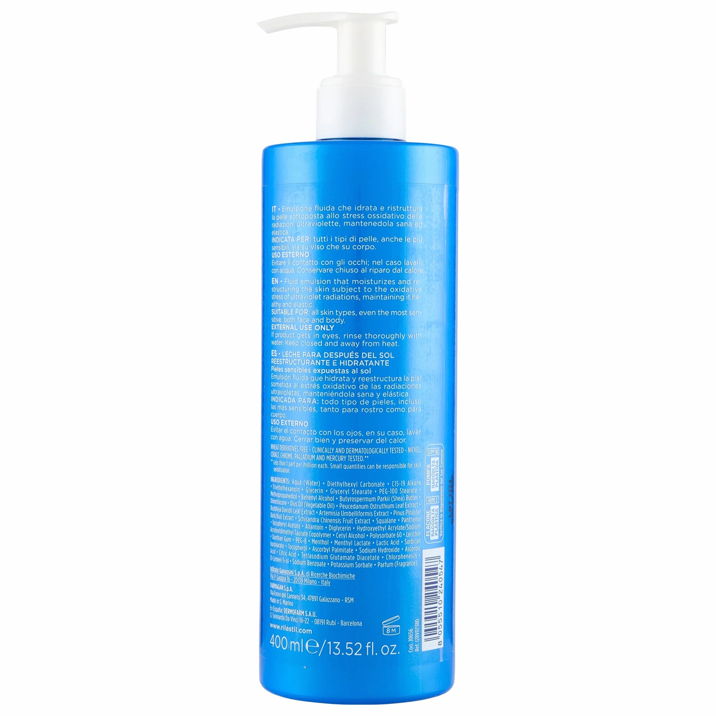 Rilastil Sun System Latte Doposole Rinfrescante Viso e Corpo Emulsione Fluida 200ml