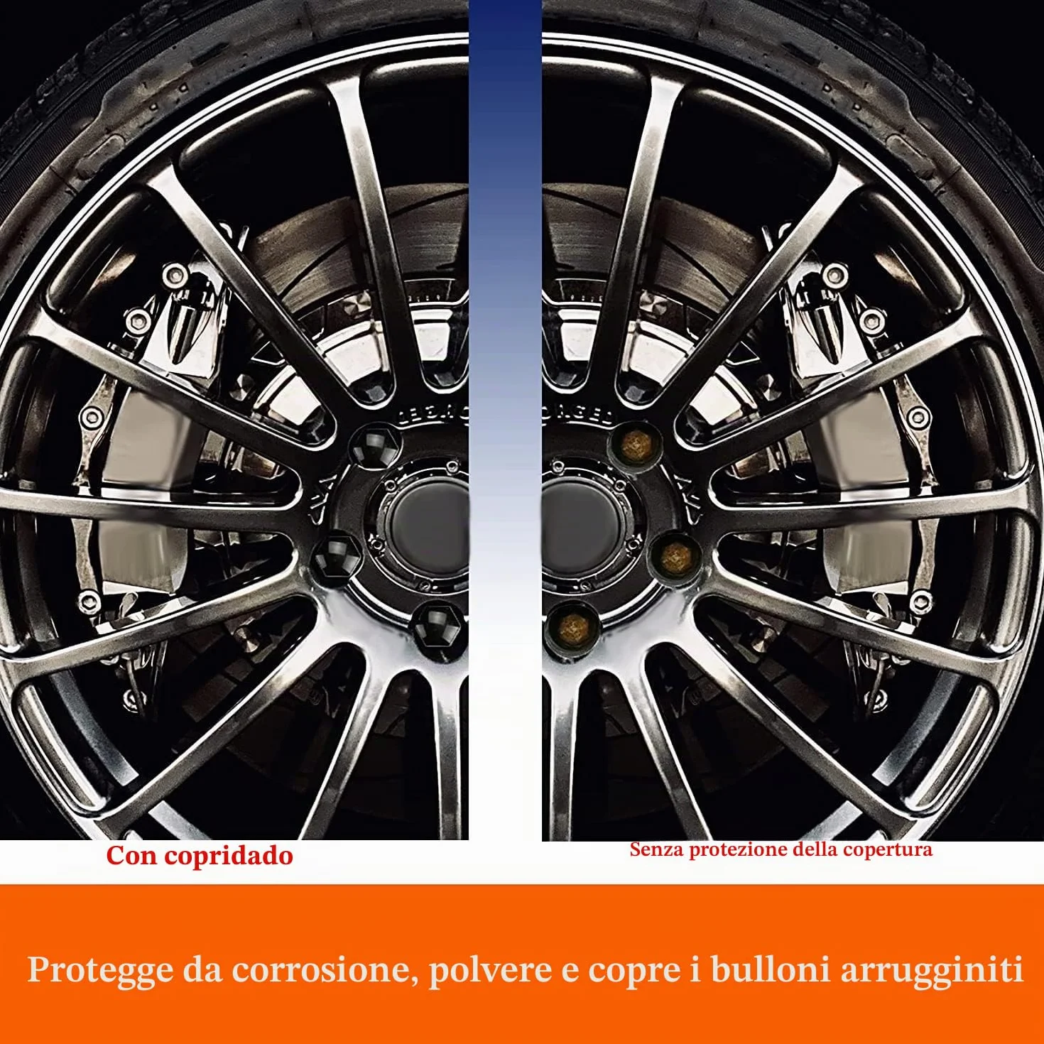 Gebildet 24 Pezzi Copridadi Ruota 17mm Copridadi Bullone Ruota, Copridadi Esagonali per Pneumatici con Set di Strumenti di Rimozione per Auto (Nero)