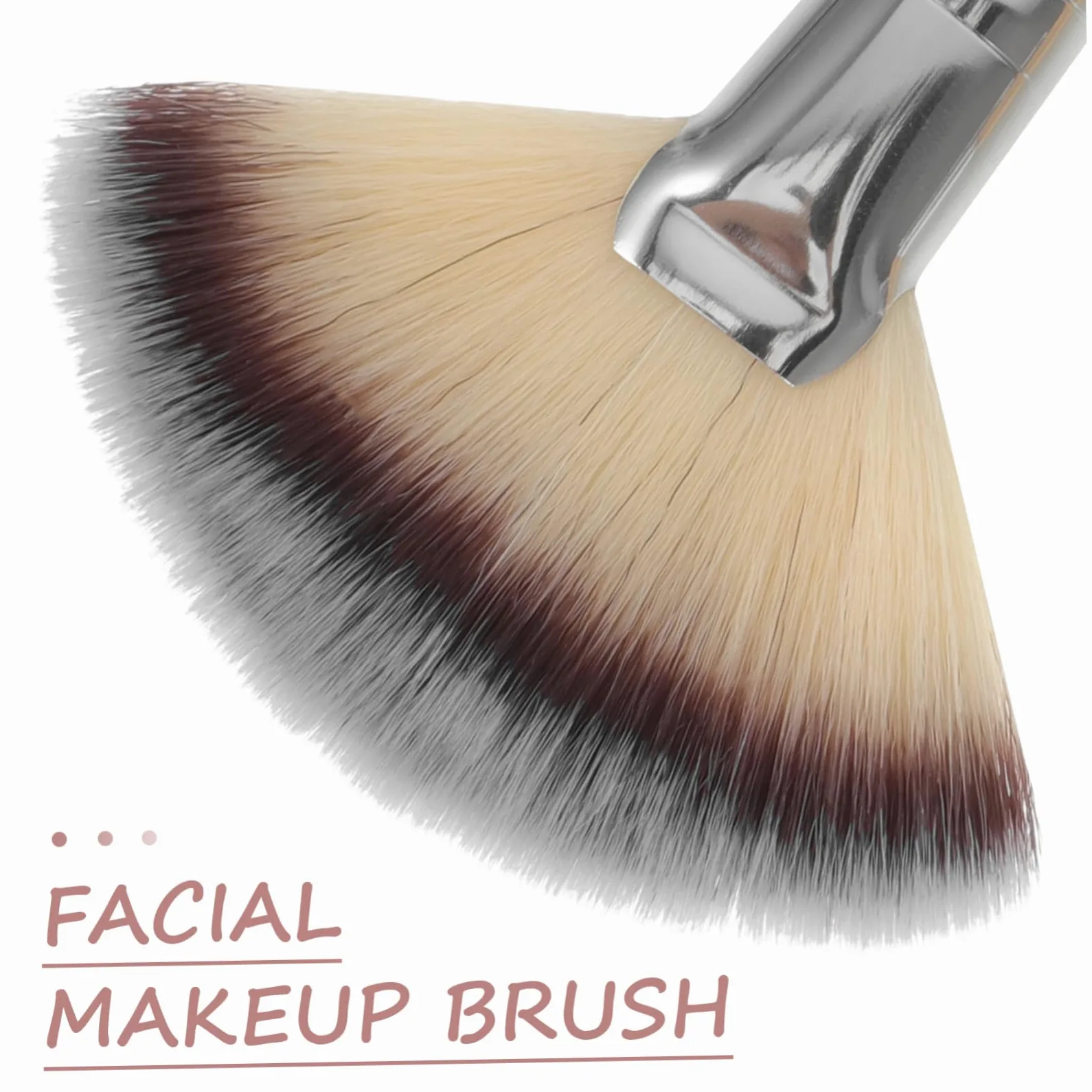 Didiseaon 12pezzi Spazzole Per Trucco Viso Spazzole Ventaglio Per Fondotinta Blush e Polvere Morbide e Professionali Per Contouring e Illuminazione Strumenti Di Bellezza Per Applicazione