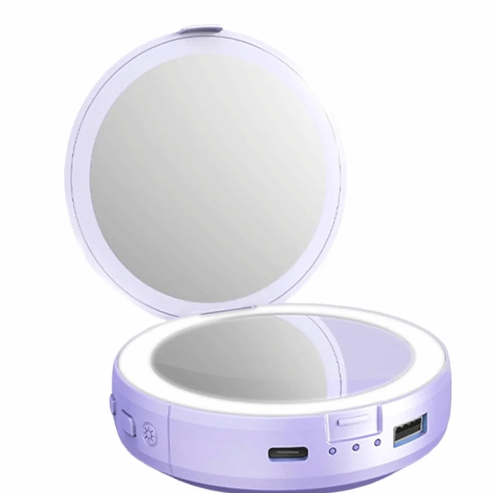 Specchio per Trucco a LED con Scaldamani e Power Bank Portatile Leggero