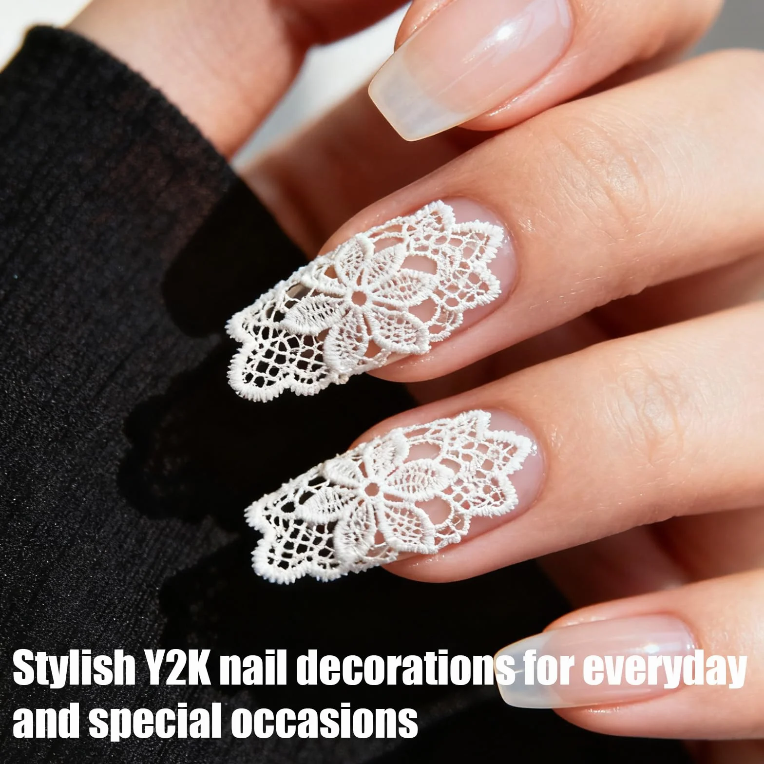 Stampo per Unghie in Pizzo 3D, Stampo in Silicone Ciondoli Unghie Decorazione Manicure Y2K Forniture Fai Da Te for Principianti e Professionisti