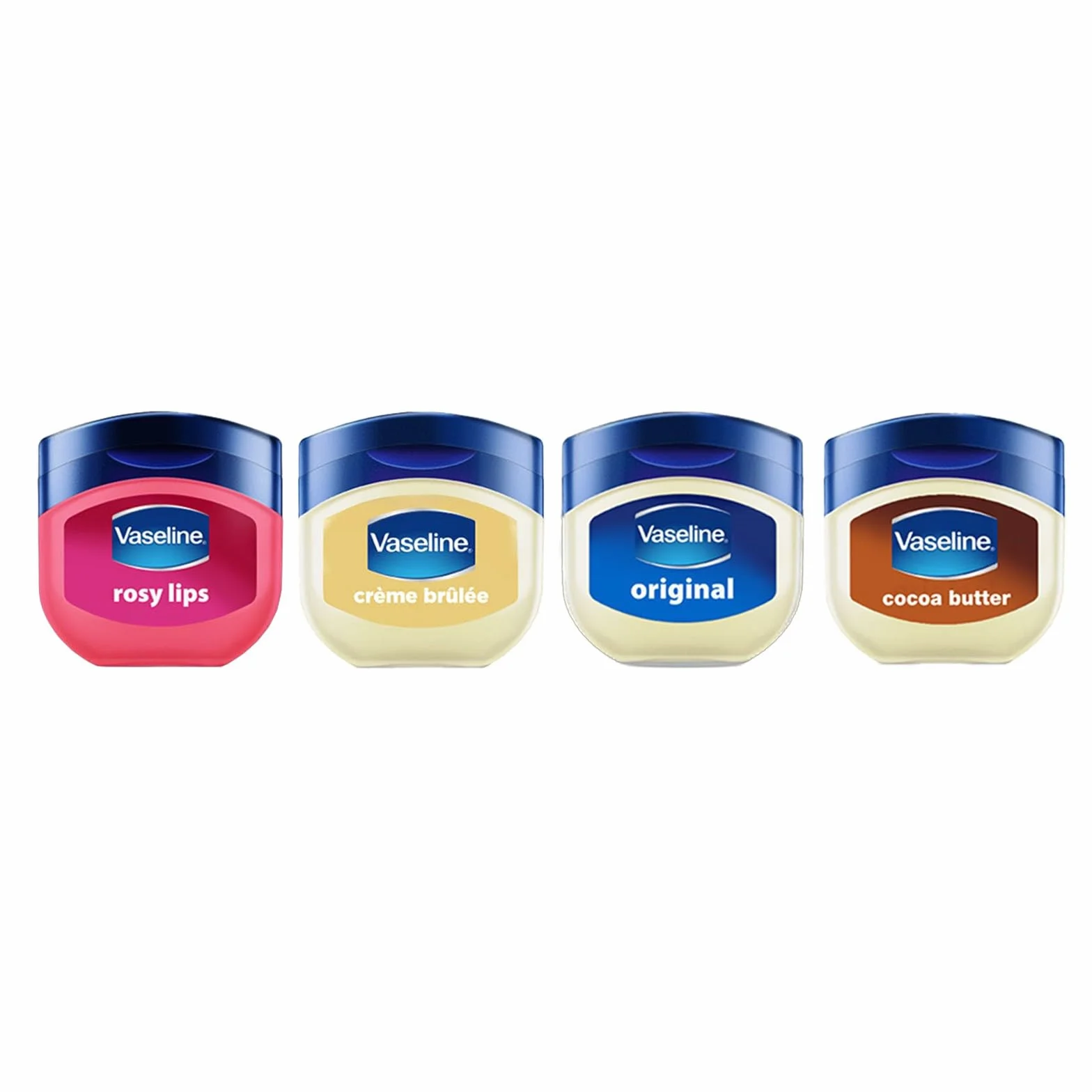 Vaseline Lip Therapy Balsamo idratante per le labbra Set di 4 balsami Rosy Crème Brûlée Original Cocoa Butter