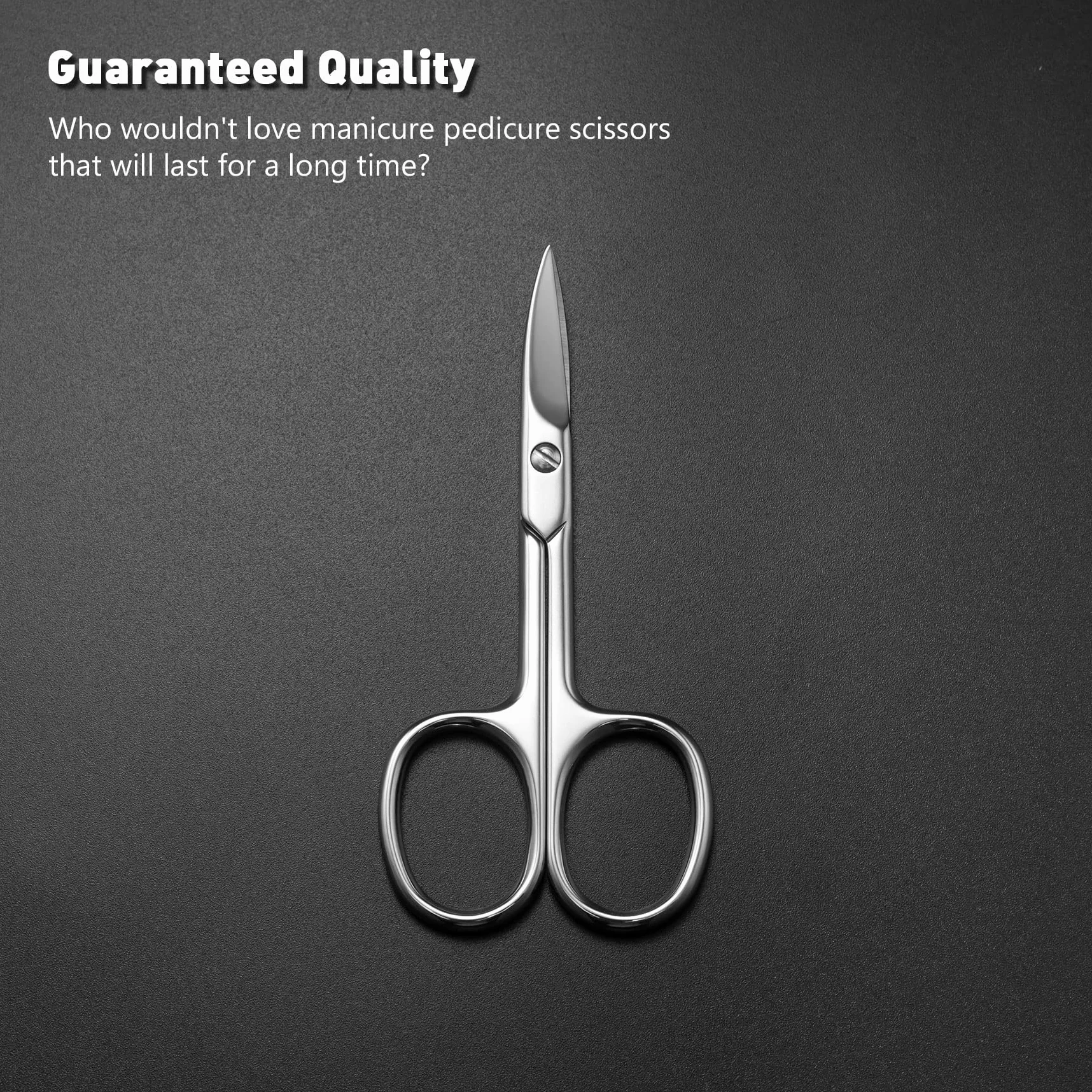 Forbici professionali per unghie in acciaio inox lama curva manicure pedicure