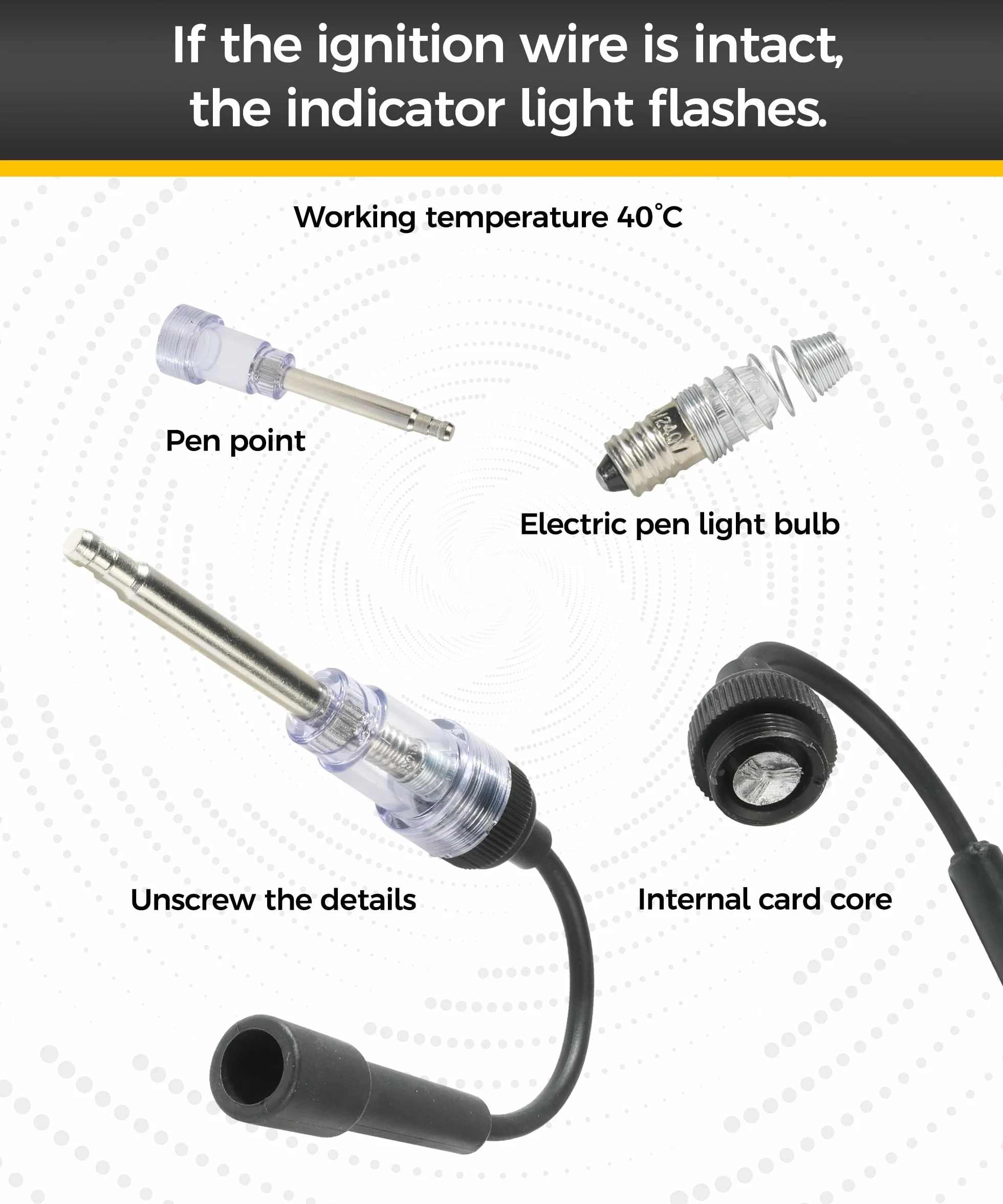 Flaconi Tester per Candele per Auto Strumento Scintille Accensione