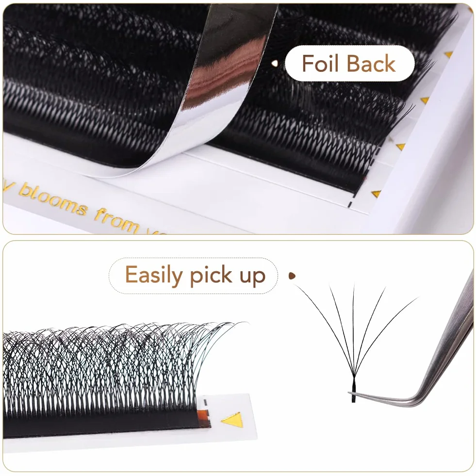 Lunamoon 5D Extension Ciglia W Delle Ciglia Ciuffetti W Forma Premade Fan Eyelash Extension Russian Volume Ventole Naturali Ciglia Ciuffetti (5D/0.07D 11 mm)