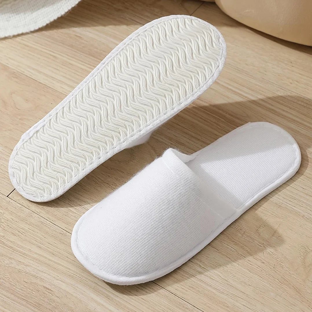 Pantofole usa e getta antiscivolo ciabatte chiuse hotel spa casa viaggio taglia unisex 2 coppie