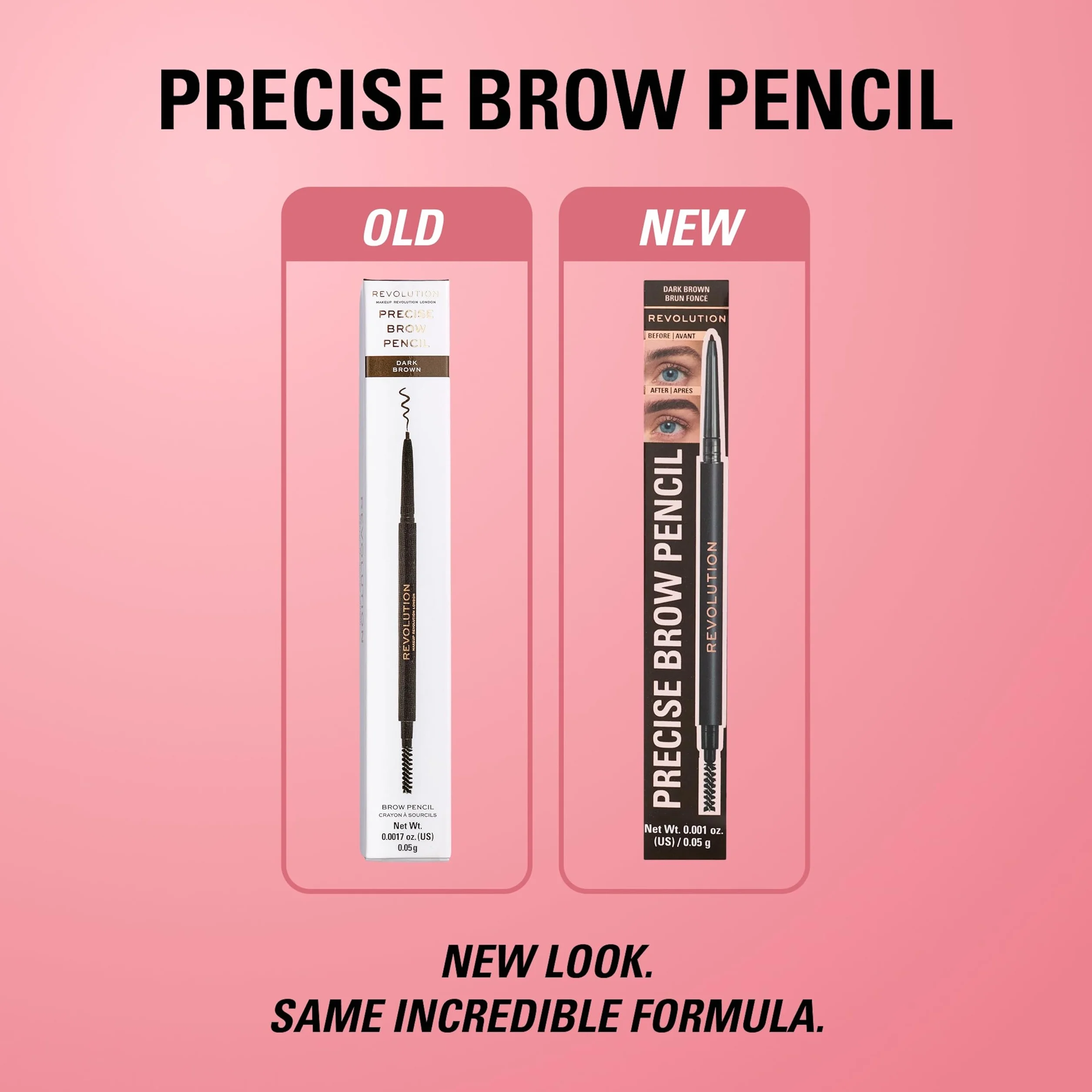 Makeup Revolution Precise Brow Pencil matita sopracciglia doppia punta fine marrone scuro 9g