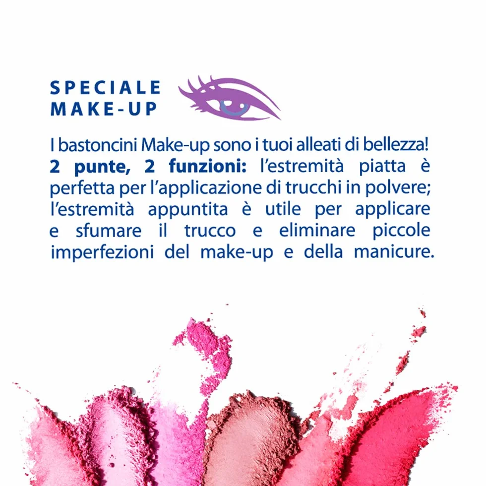 Cotton Plus BASTONCINI COTONATI MAKE-UP 80 pz. - LINEA BEAUTY | COTTON FIOC PER IL MAKE-UP | Due diverse testine, due funzioni.