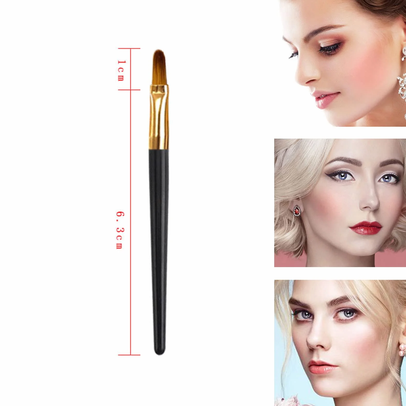 RoseFlower doppia testa usa e getta trucco pennello 100pcs, pennello per labbra per trucco monouso portatile, applicatore di pennelli per labbra, applicare uniformemente, Nessun spargimento #5