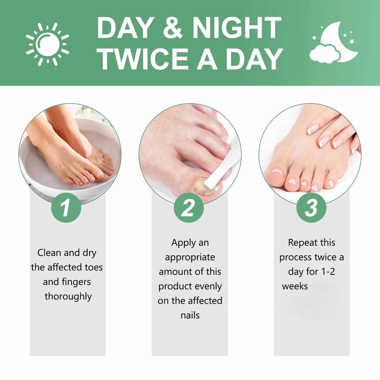Nail Care Pen - Set di 3 penne per unghie curate e unghie dei piedi con olio di tea tree, vitamina E e aloe vera