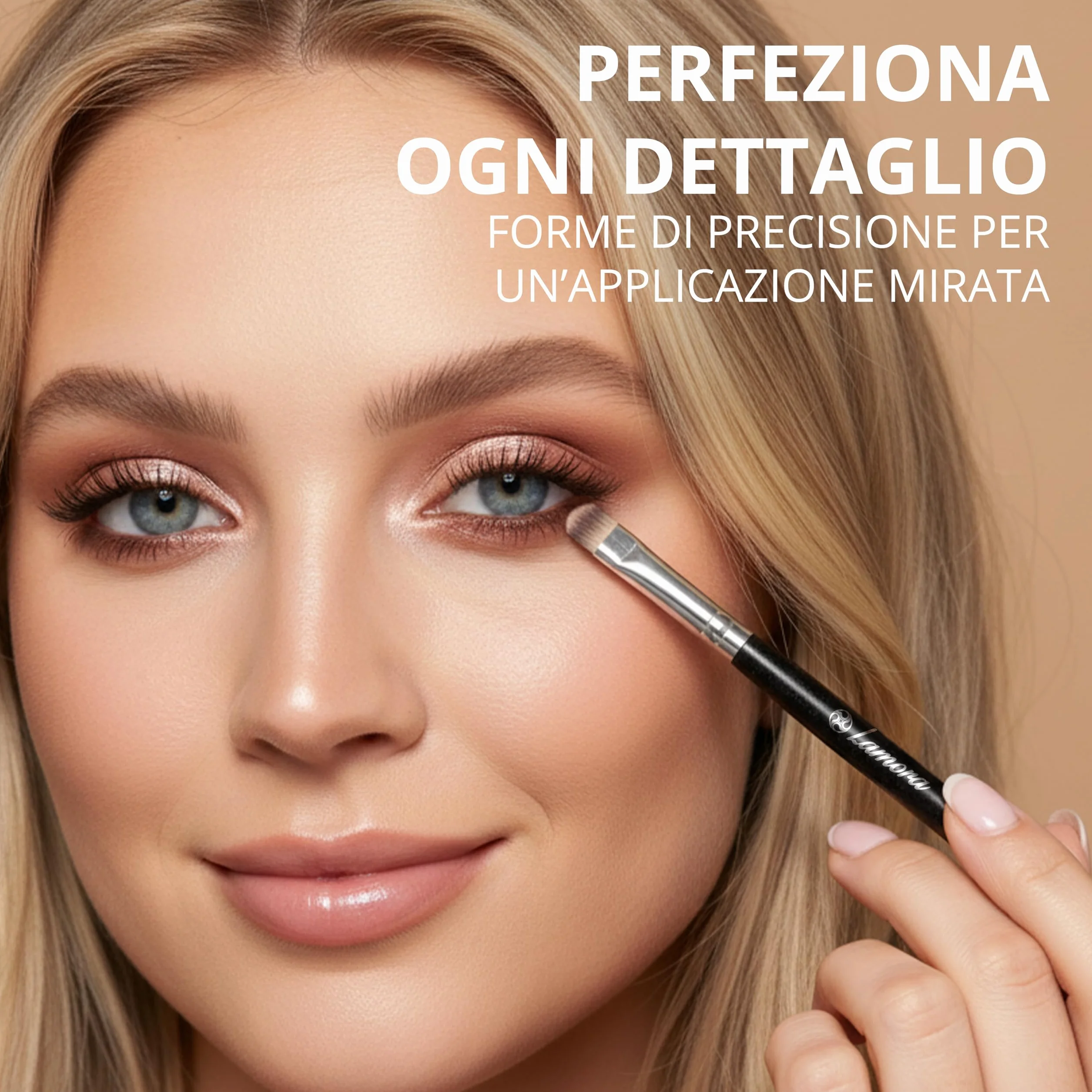 Pennelli per Trucco Occhi Professionali - Make Up Kit di Pennelli per Ombretti, Eyeliner, Sfumato - La Miglior Scelta di Pennelli Essenziali di 7 Pezzi - Matita, Ombretto, Conico, per Definire