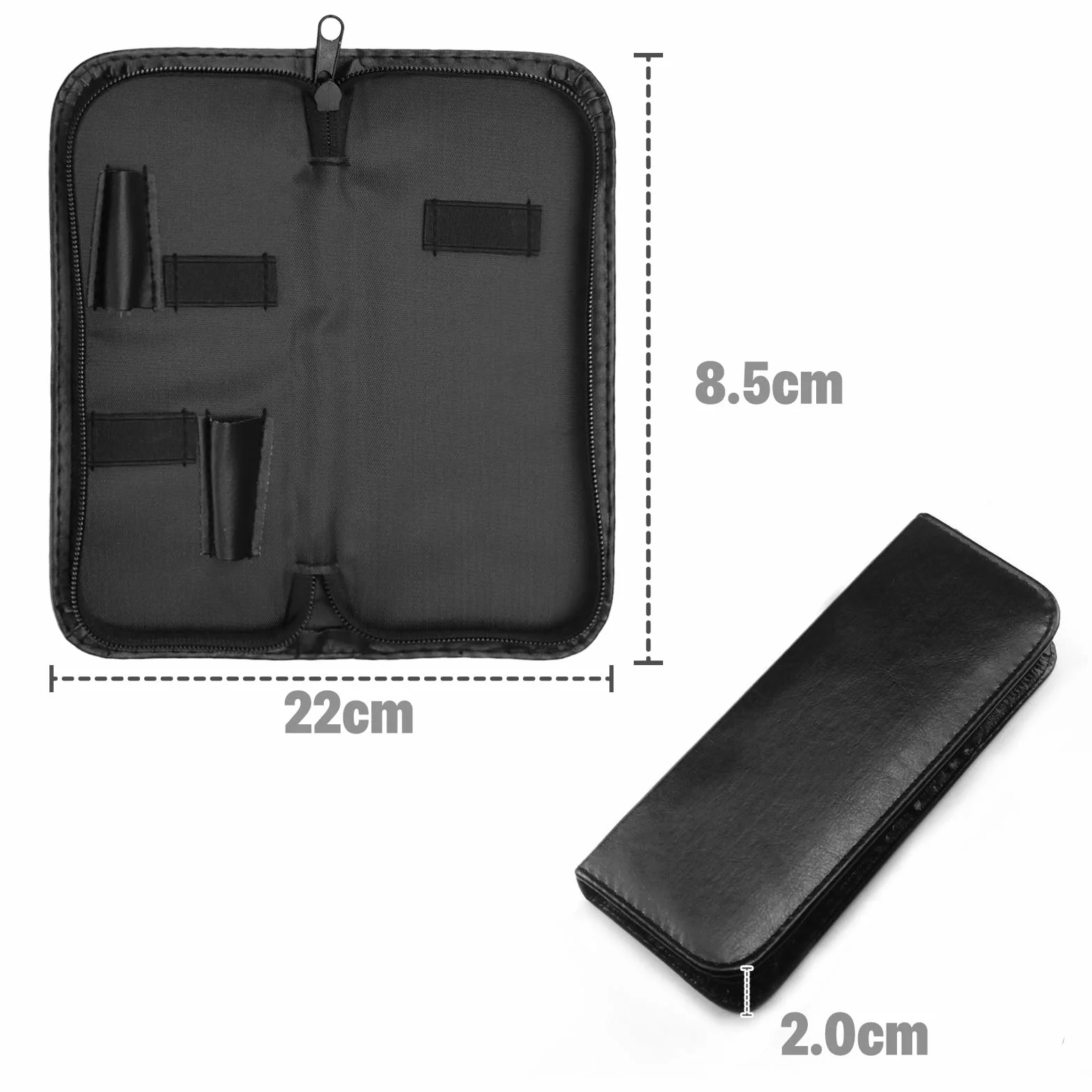 Borsa per Forbici da Barbiere, Borsa da Parrucchiere Borsa Professionale in Pelle con Cerniera Forbici da Parrucchiere Fondina per Attrezzi Borsa per Attrezzi da Barbiere Nera
