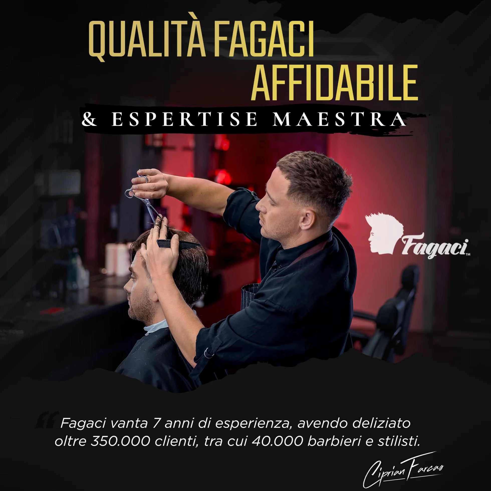 Fagaci Forbici Parrucchiere Professionali 5.5" Acciaio Giapponese per Tagli Ultraprecisi, Forbici Capelli Professionali Barbiere Lame Affilate Come Rasoi, Durata Estrema