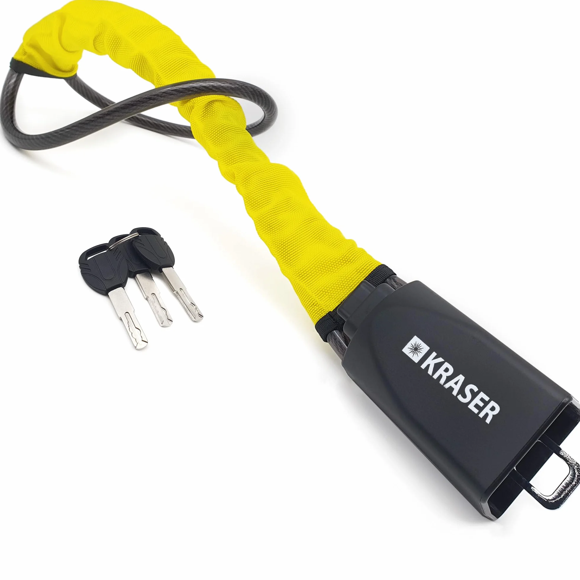 KRASER KR882Y Antifurto Auto Blocca Volante Cintura Alta Sicurezza Cavo Acciaio Universale