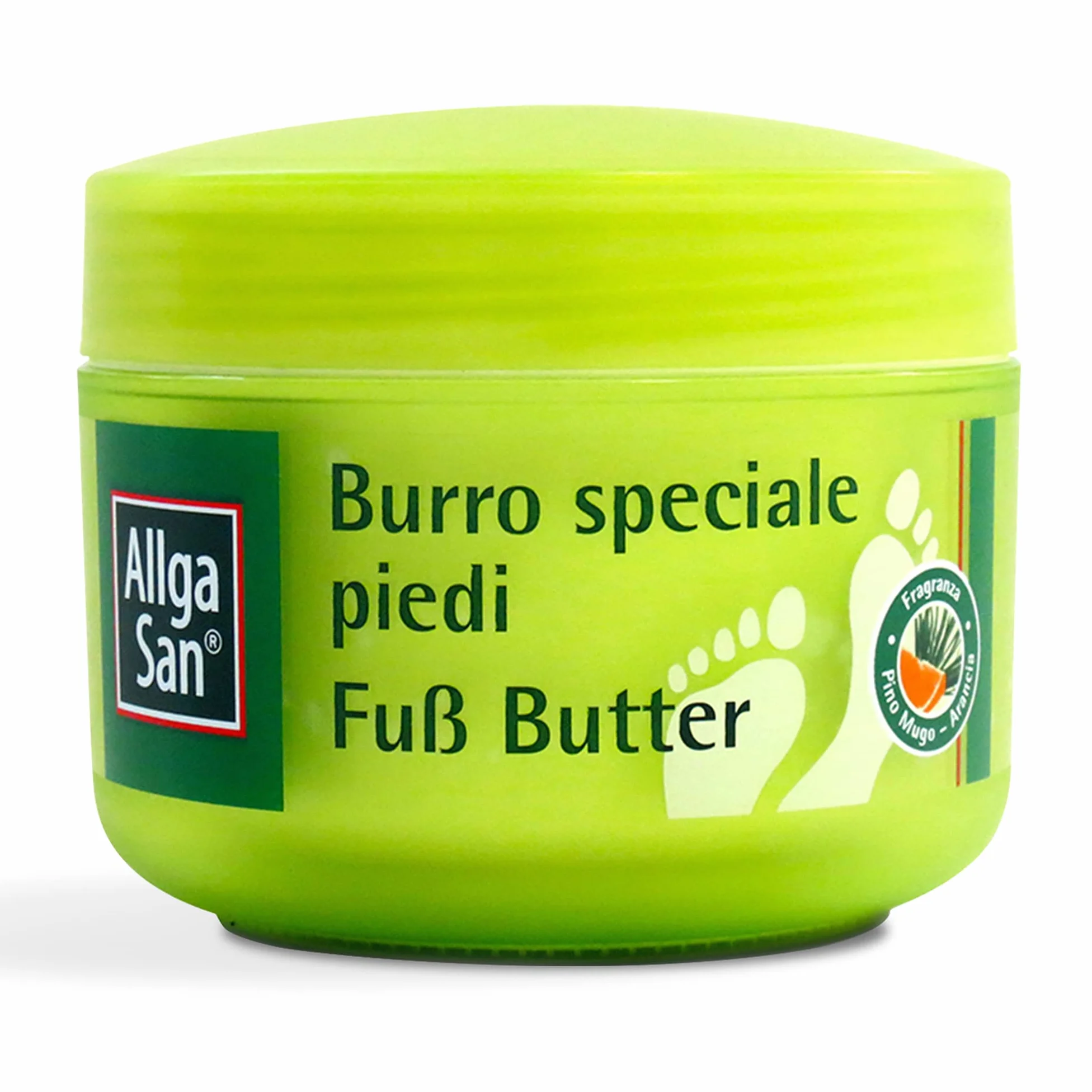 Allga San Burro Speciale Piedi Crema Piedi Secchi e Screpolati 200 ml Idratante con Burro di Karitè e Burro di Cacao