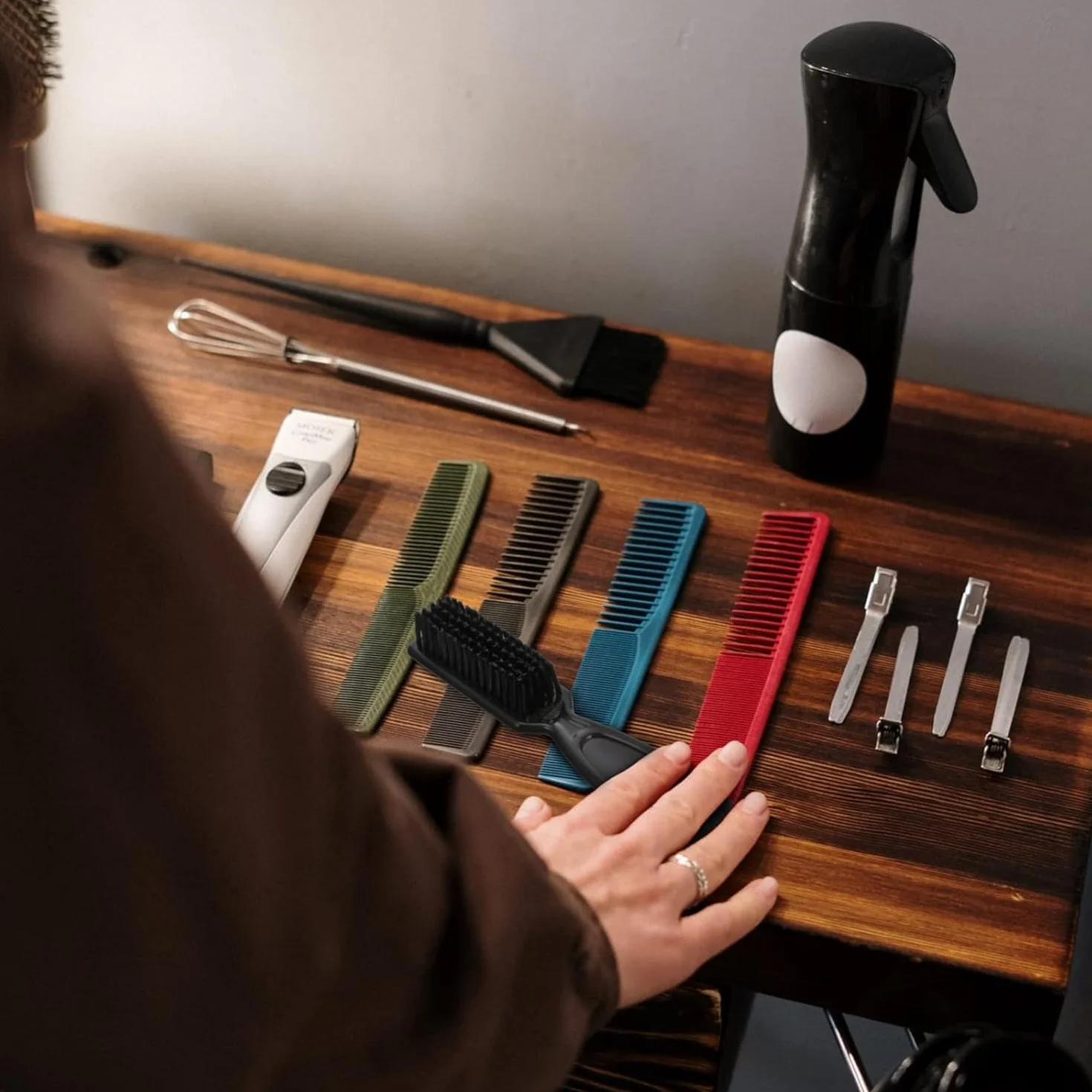 Set di 3 spazzole da taglio per capelli, spazzola per il collo, spazzole per la rimozione della polvere, spazzole per parrucchiere per la pulizia dei capelli e la rimozione della polvere nel