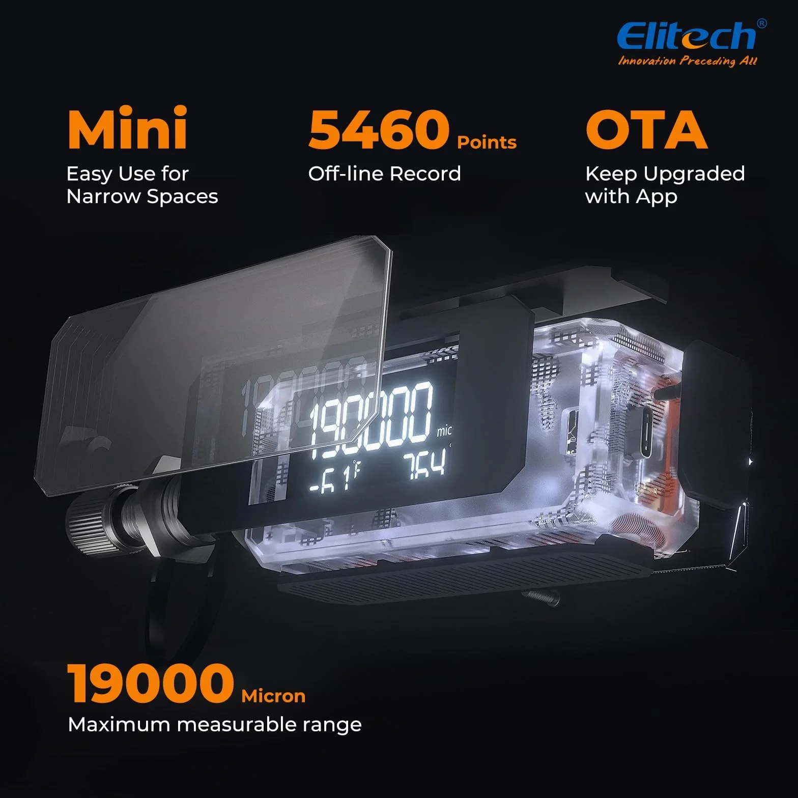 Manometro Digitale HVAC Elitech con Supporto App e Registrazione Offline