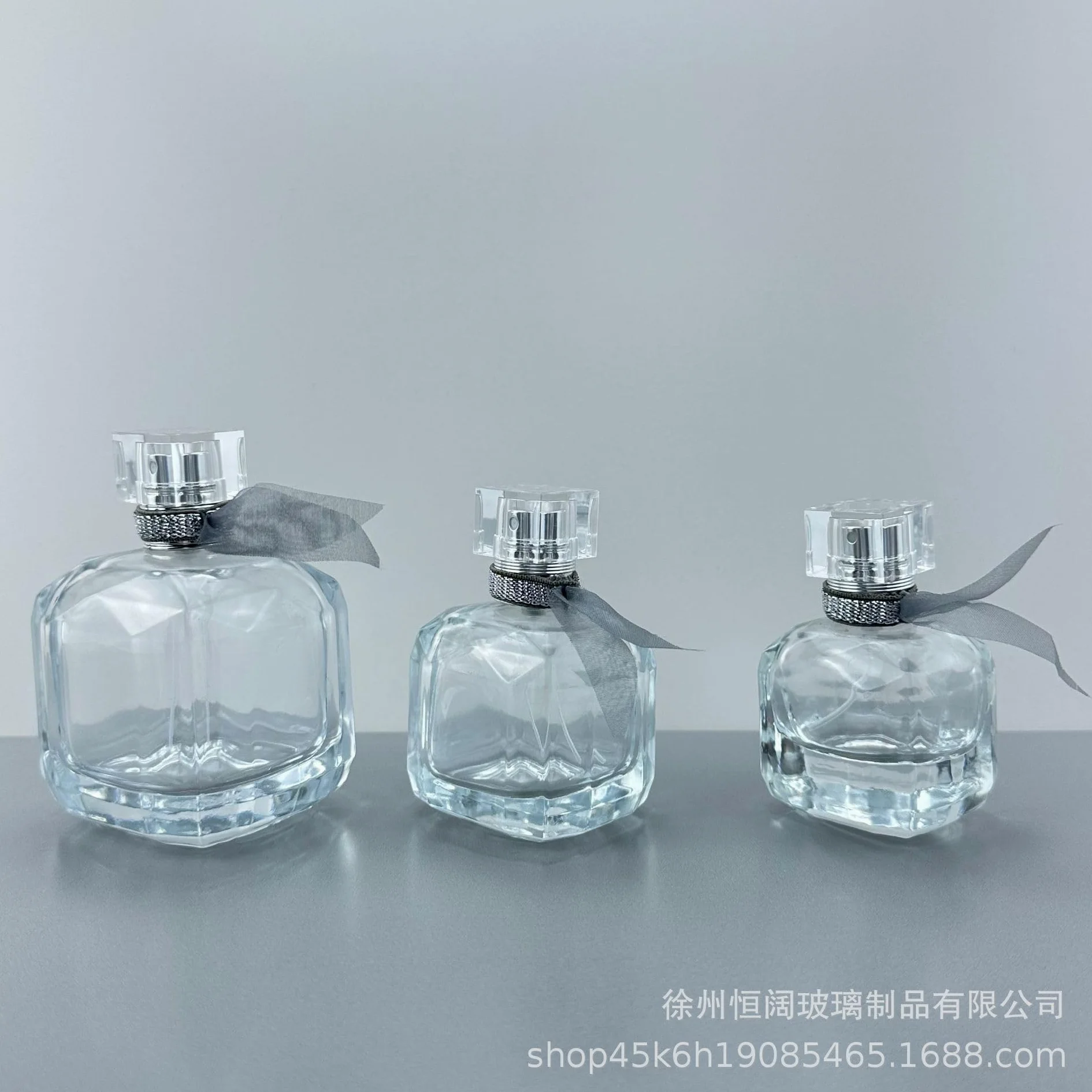 3 Flaconi di Profumo Stile Nastro Nero Ricaricabili Spray 100ml 50ml 30ml Flacone Spray di Profumo Riutilizzabile con Fondo Spesso per Uomini Donne Viaggi