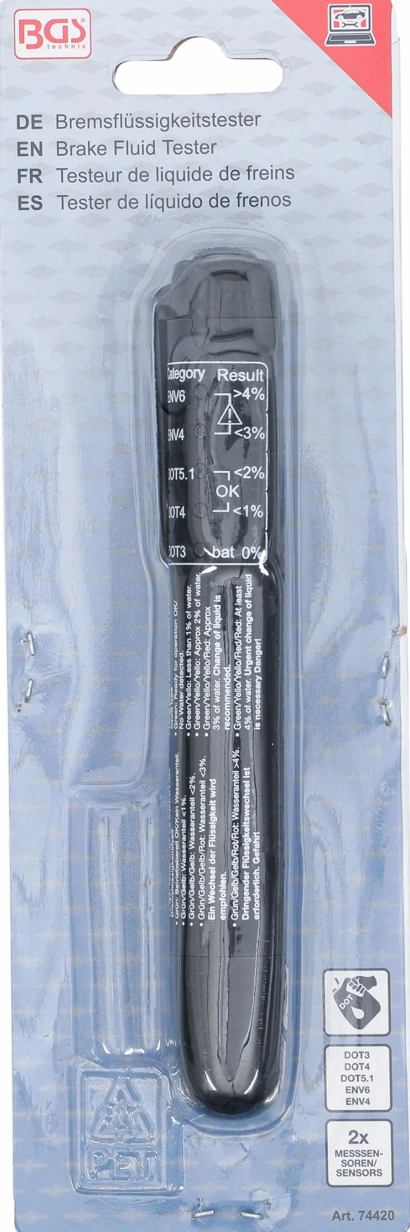 BGS 74420 Tester liquido freni per DOT e ENV