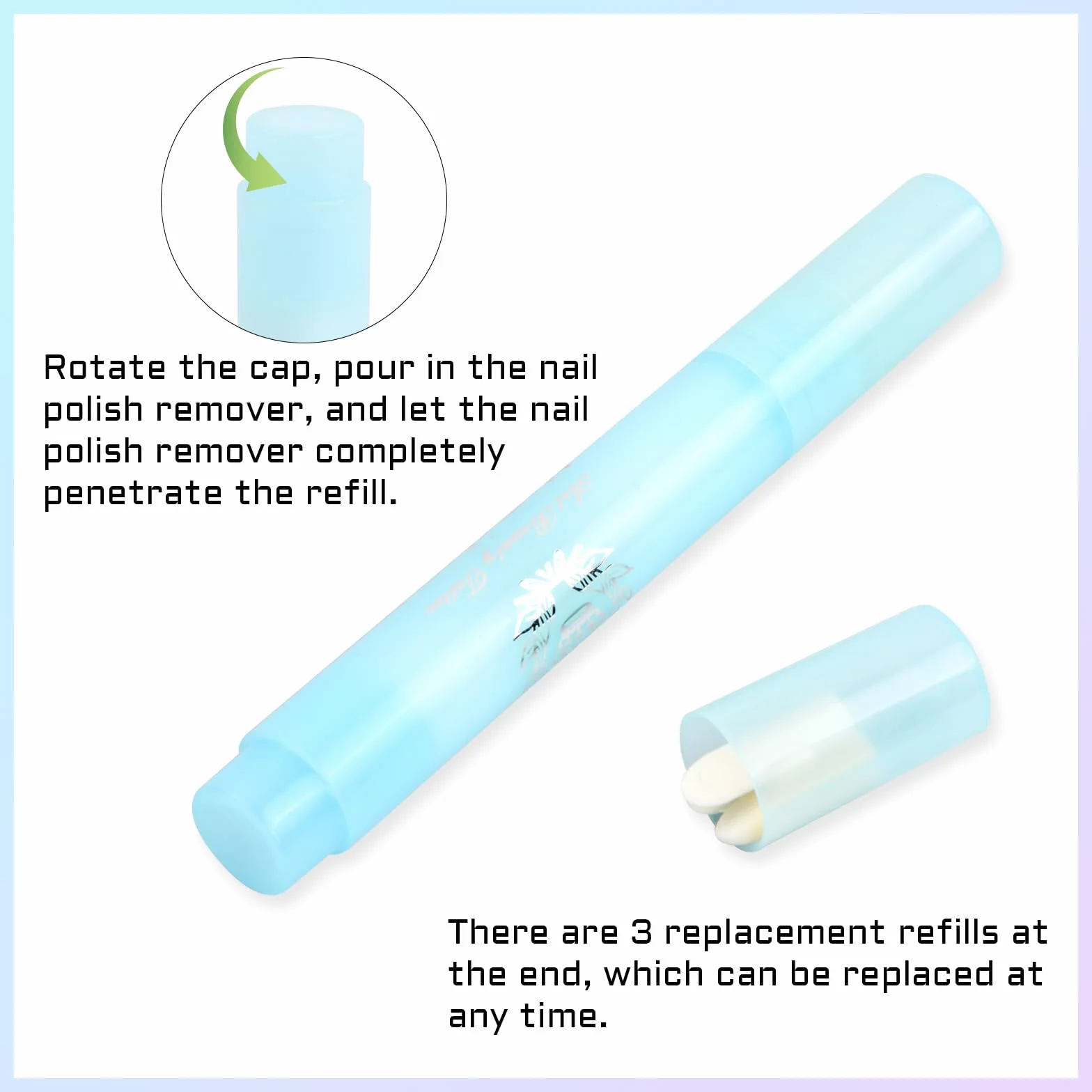 Dokeno 3 Pezzi Penna Correggi Smalto per Unghie Senza Remover Penna Correttore Manicure Rimozione Smalto per Unghie Cancellazione Degli Errori Strumento per Manicure con 9 Punte di Ricambio