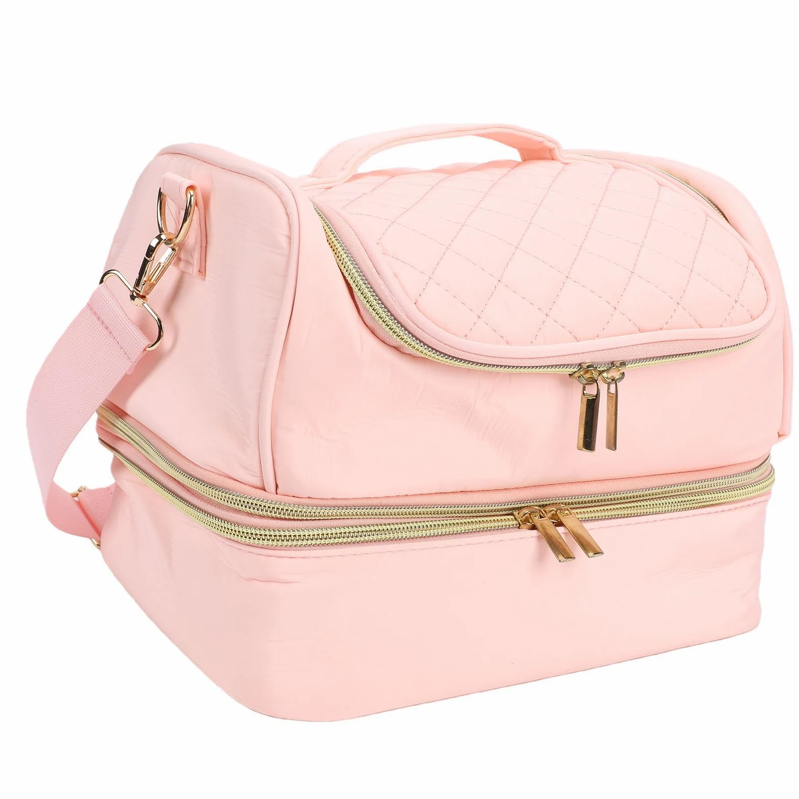 Generic Borsa Organizer per Smalti con Tracolla Regolabile, Impermeabile, a Doppio Livello, per Professionisti delle Unghie
