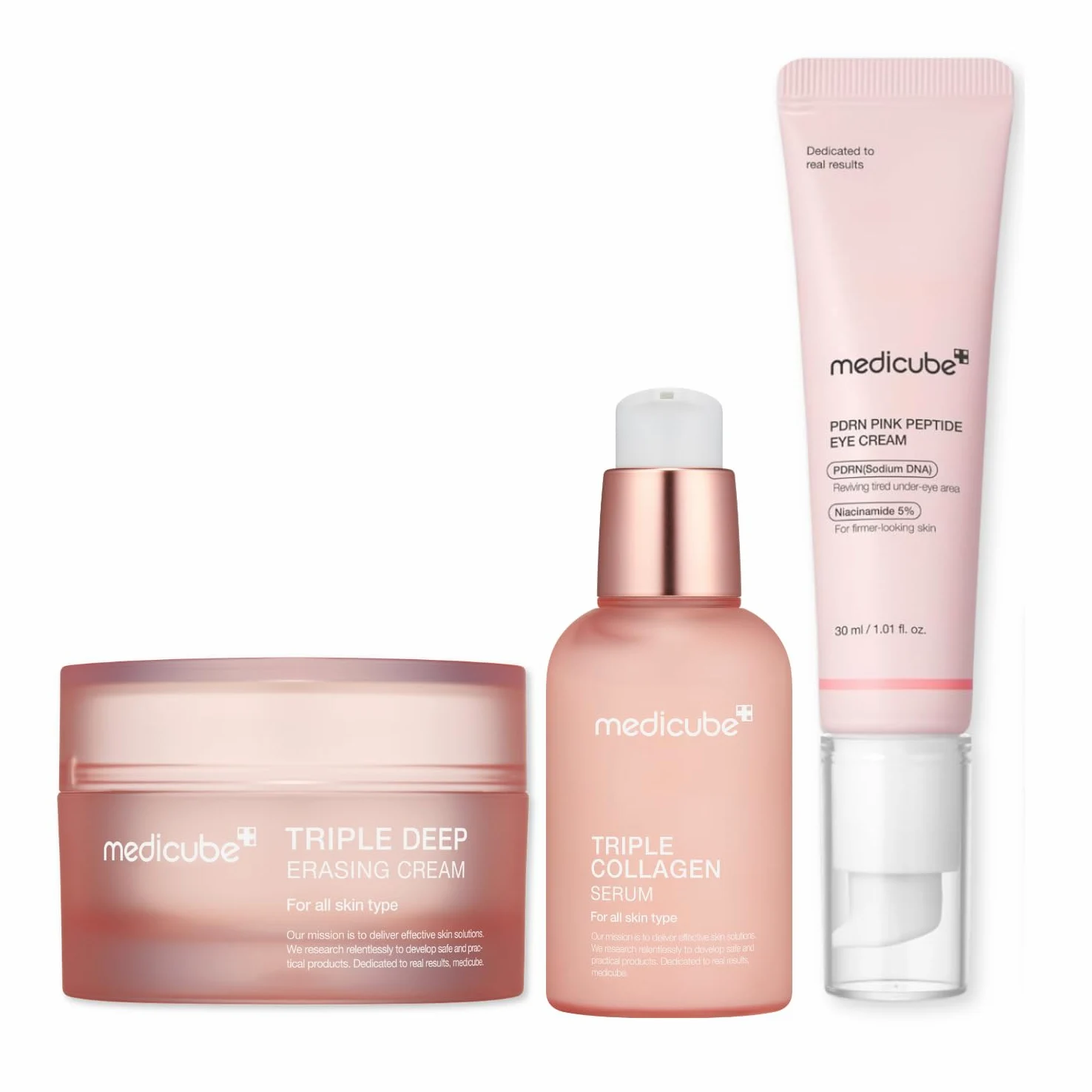Set medicube Routine Slow Age al Collagene con Crema Contorno Occhi Idratante al PDRN, Crema e Siero al Triplo Collagene per un Effetto Idratante e Rimpolpante, Set Skincare Coreana