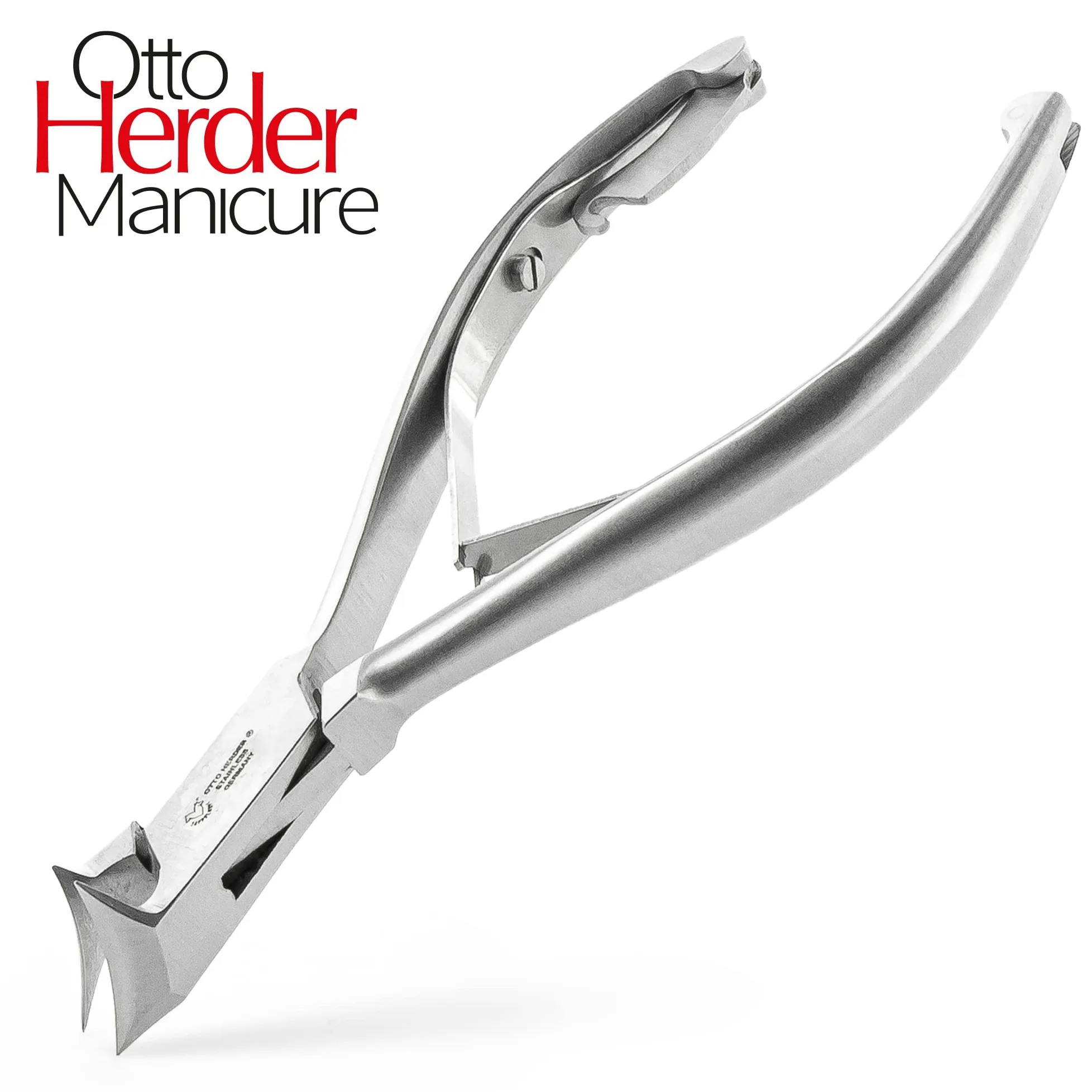 OTTO HERDER - Tronchesina per unghie dei piedi, 14 cm, in acciaio inox, tagliaunghie con lunghezza di taglio da 1,6 cm, per unghie spesse e incarnite