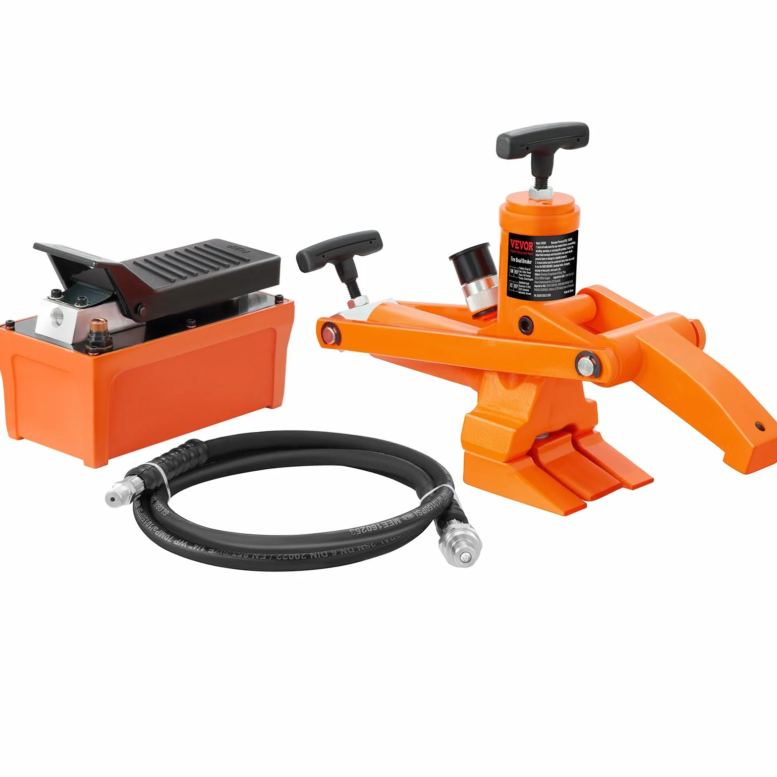 VEVOR Stallonatore Idraulico, Stallonatore per Pneumatici da 1000 PSI con Pompa a Pedale in Metallo, Strumento stallonatore in Acciaio per carichi Pesanti per trattori, Camion, Autobus, Tosaerba, ATV