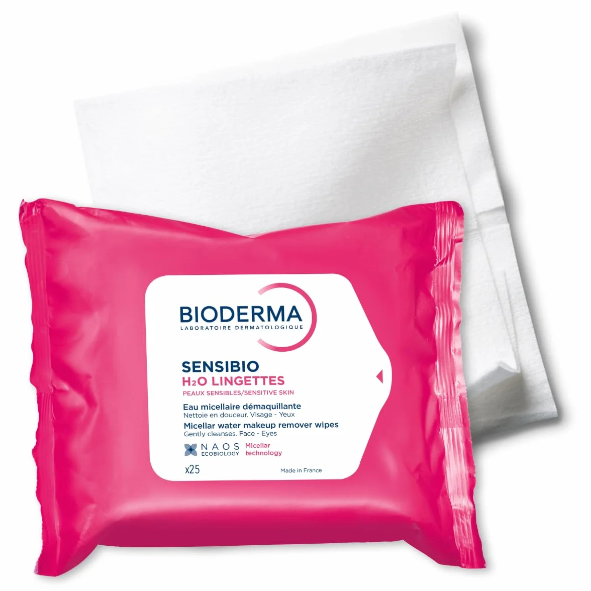Amerikas Bioderma Sensibio H2o Micelle Solution Make-up Removing Wipes Wipes, 25 Unità