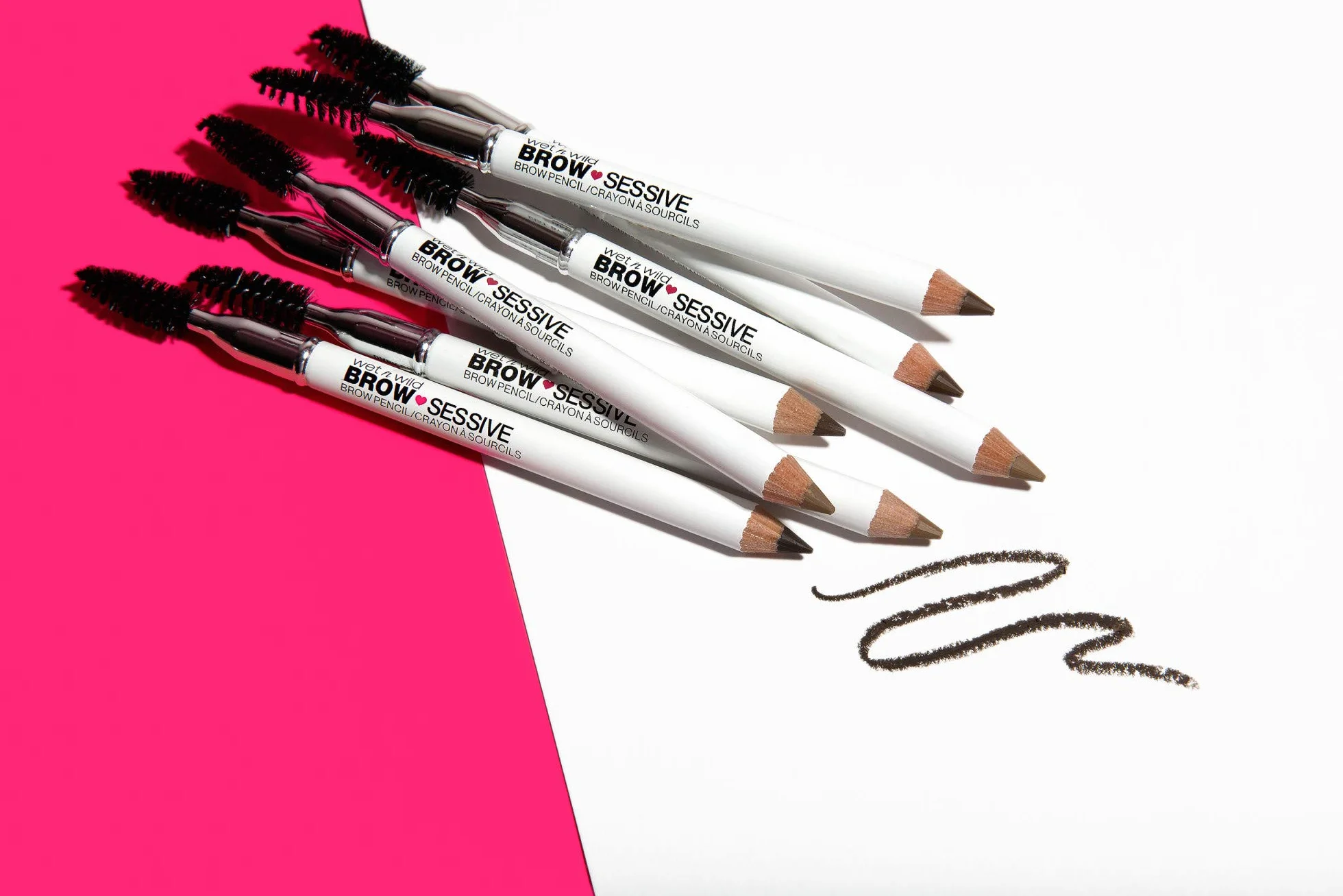 Wet n Wild, Matita Brow-Sessive, Matita a Doppia Punta con Pettinino per Sopracciglia Sottili e Spesse, Formula Naturale, Definizione del Colore Progressiva, Castano Scuro