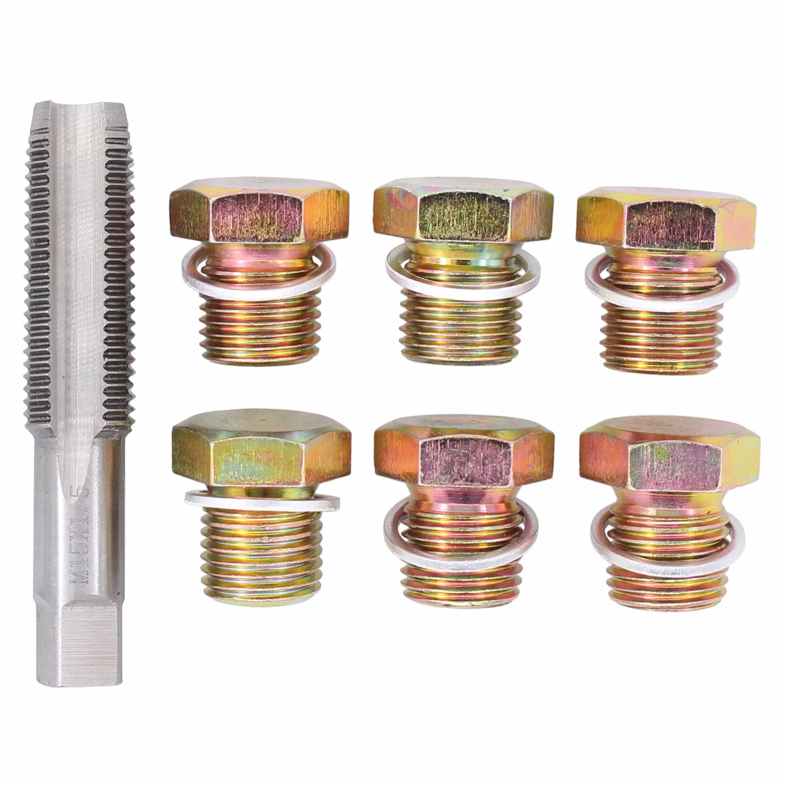 Kit riparazione filettatura tappo scarico coppa olio M15 x 1,5 mm per cambio auto